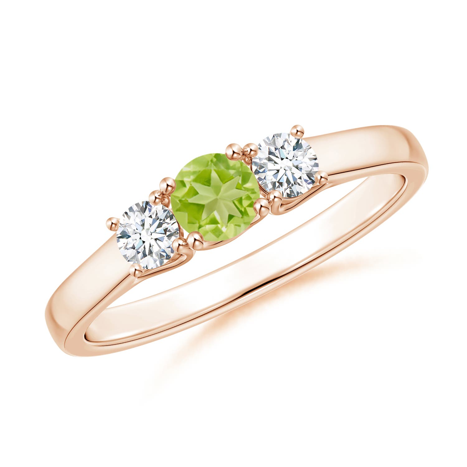 AA - Peridot / 0.51 CT / 14 KT Rose Gold