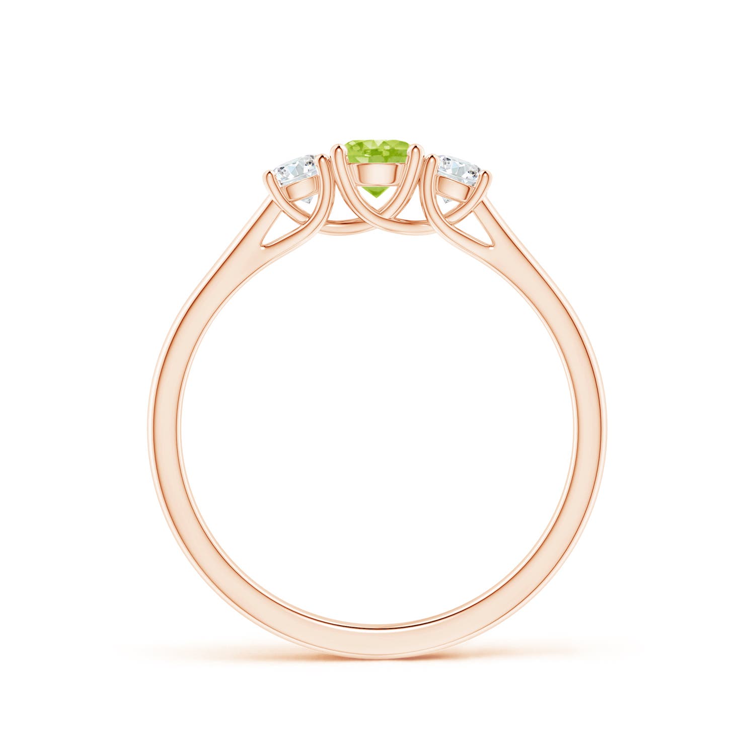 AA - Peridot / 0.51 CT / 14 KT Rose Gold