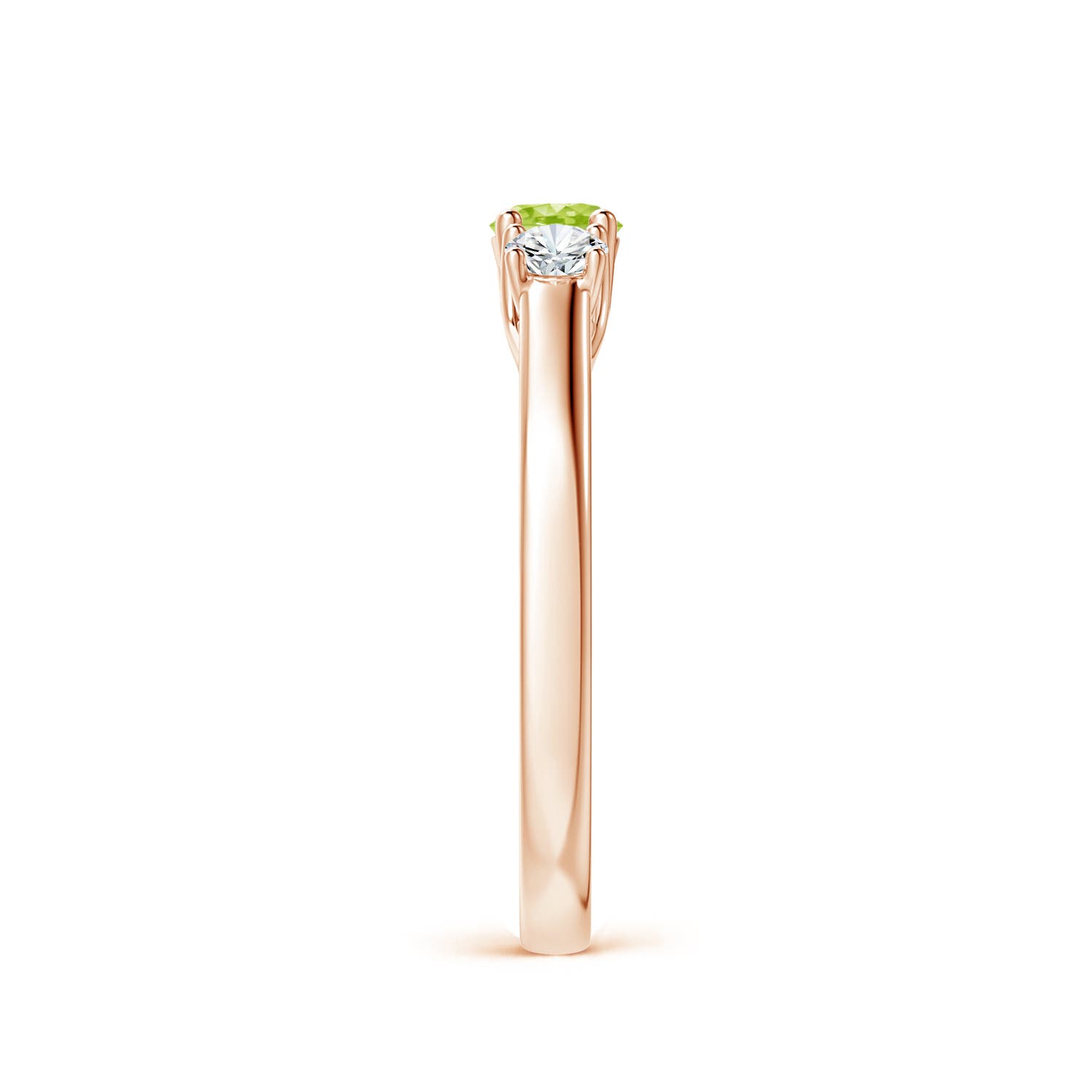 AA - Peridot / 0.51 CT / 14 KT Rose Gold