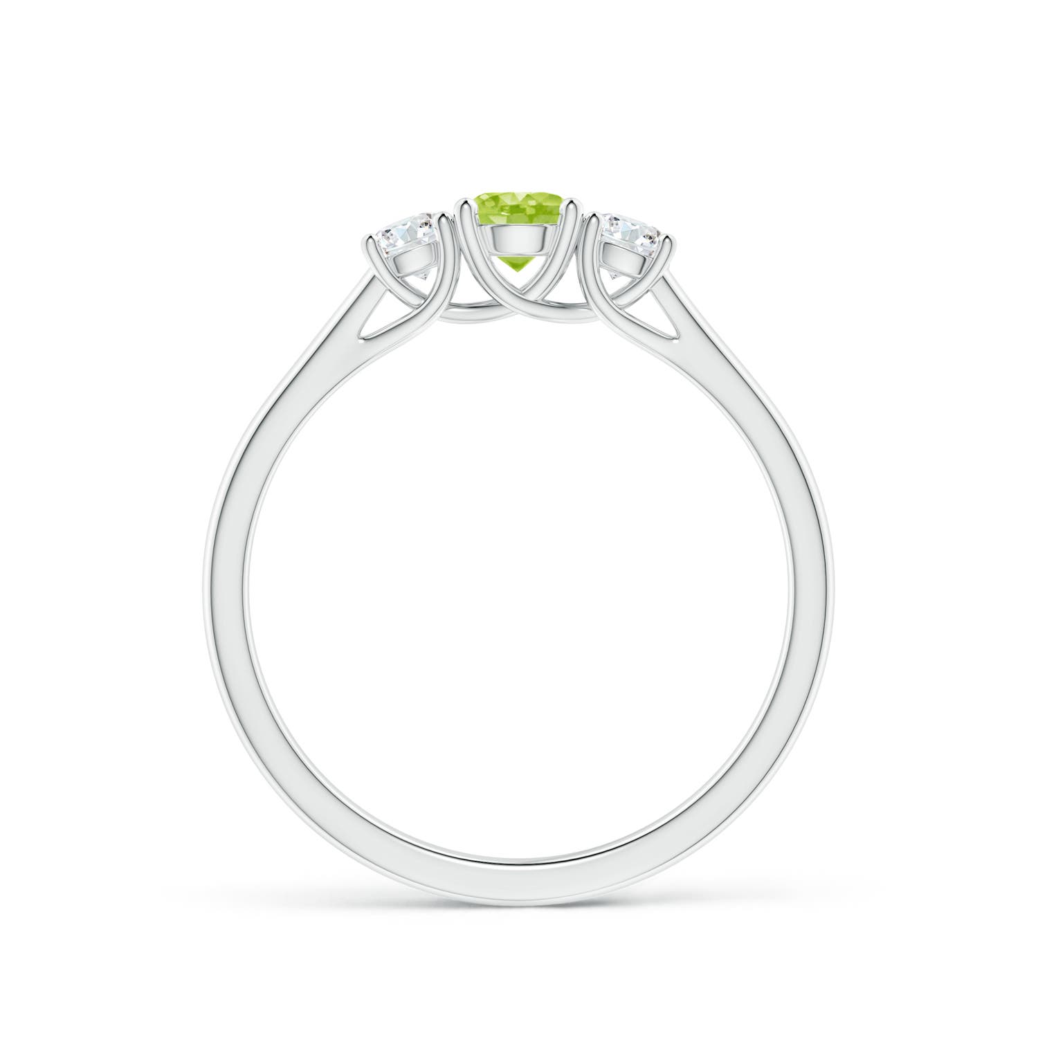 AA - Peridot / 0.51 CT / 14 KT White Gold