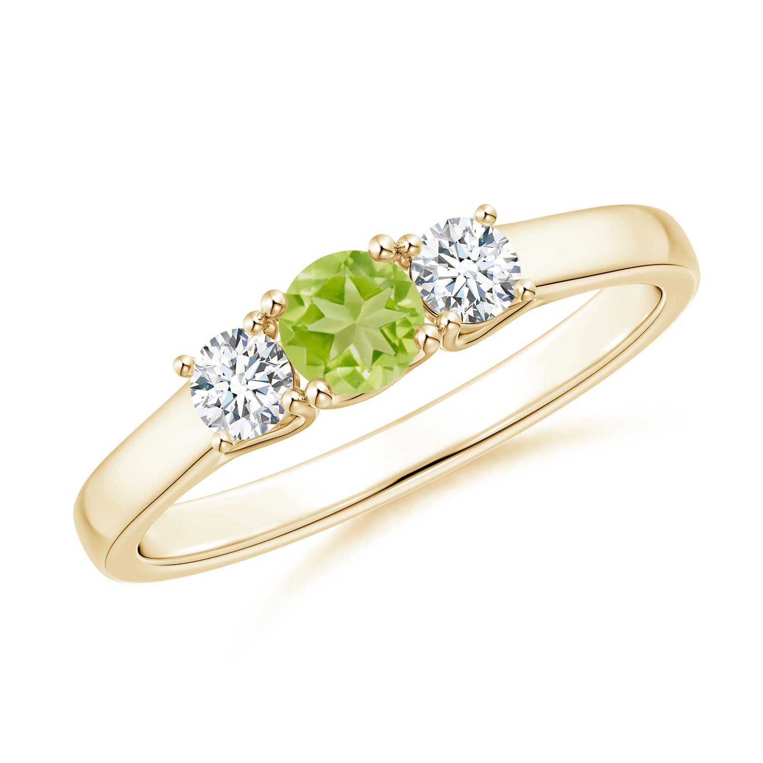 AA - Peridot / 0.51 CT / 14 KT Yellow Gold