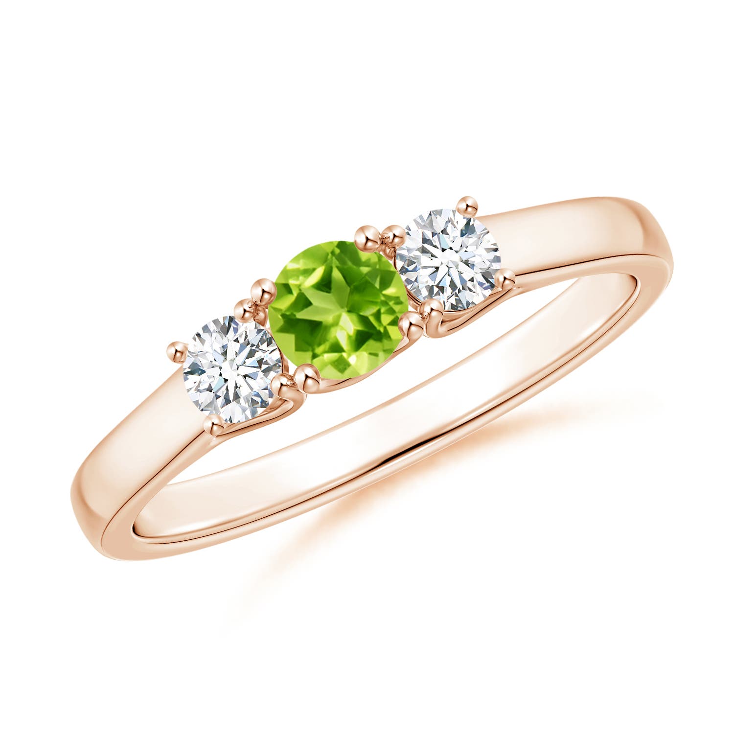 AAA - Peridot / 0.51 CT / 14 KT Rose Gold