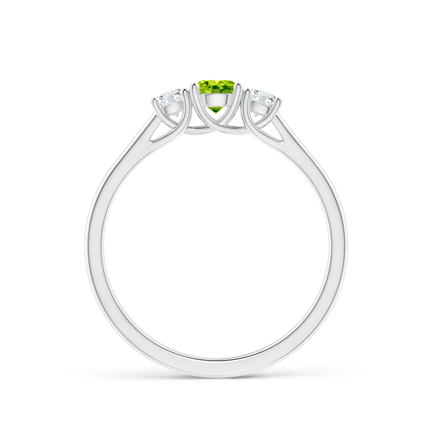 AAA - Peridot / 0.51 CT / 14 KT White Gold