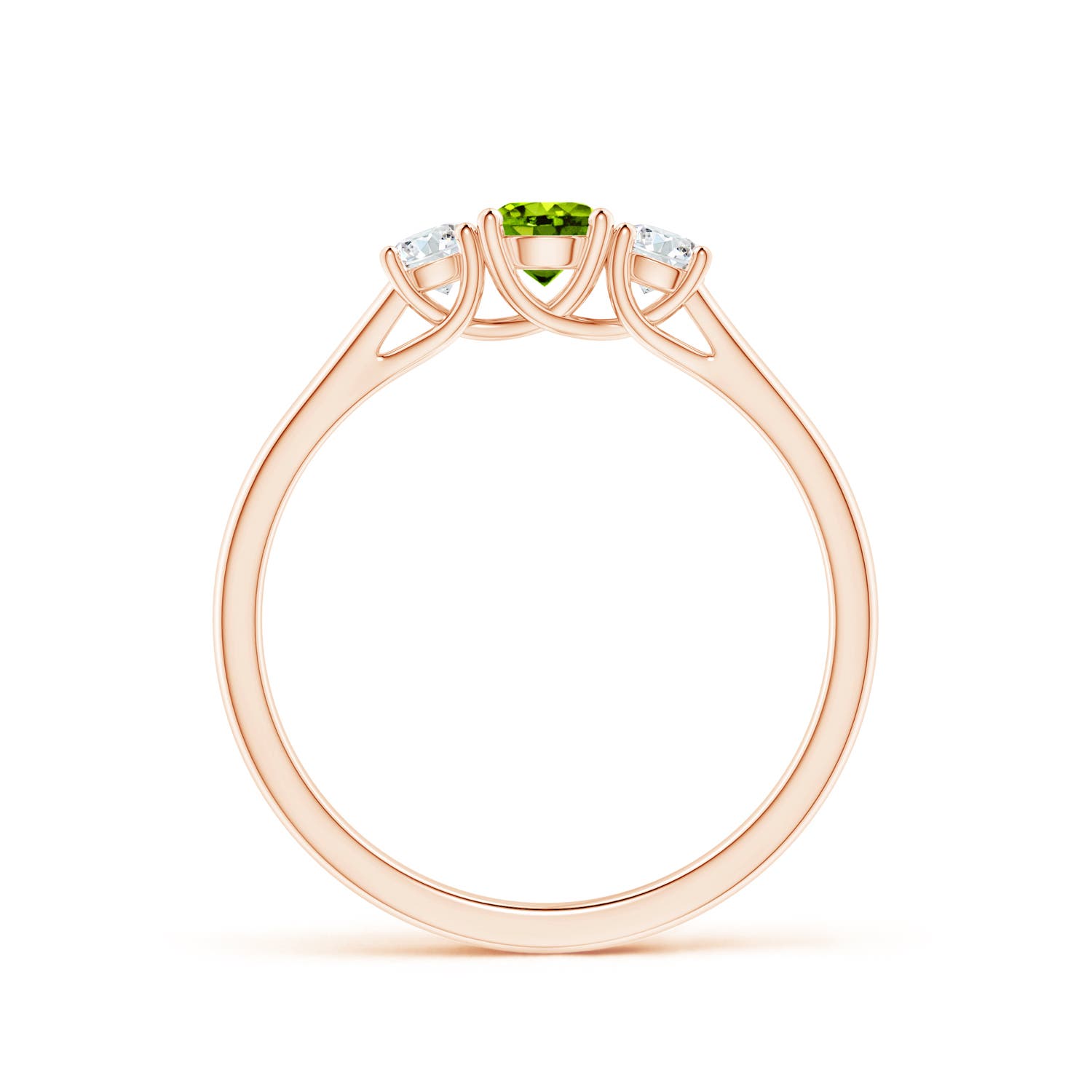 AAAA - Peridot / 0.51 CT / 14 KT Rose Gold