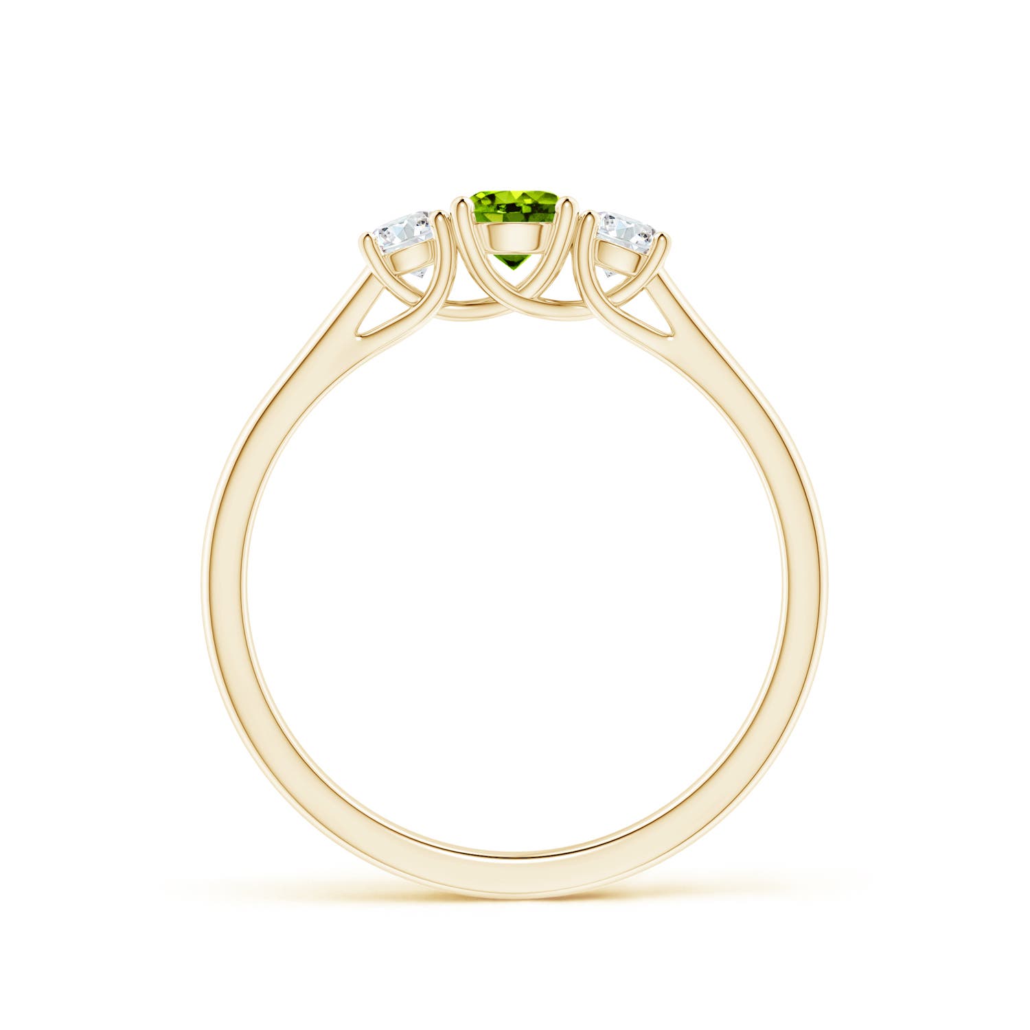 AAAA - Peridot / 0.51 CT / 14 KT Yellow Gold