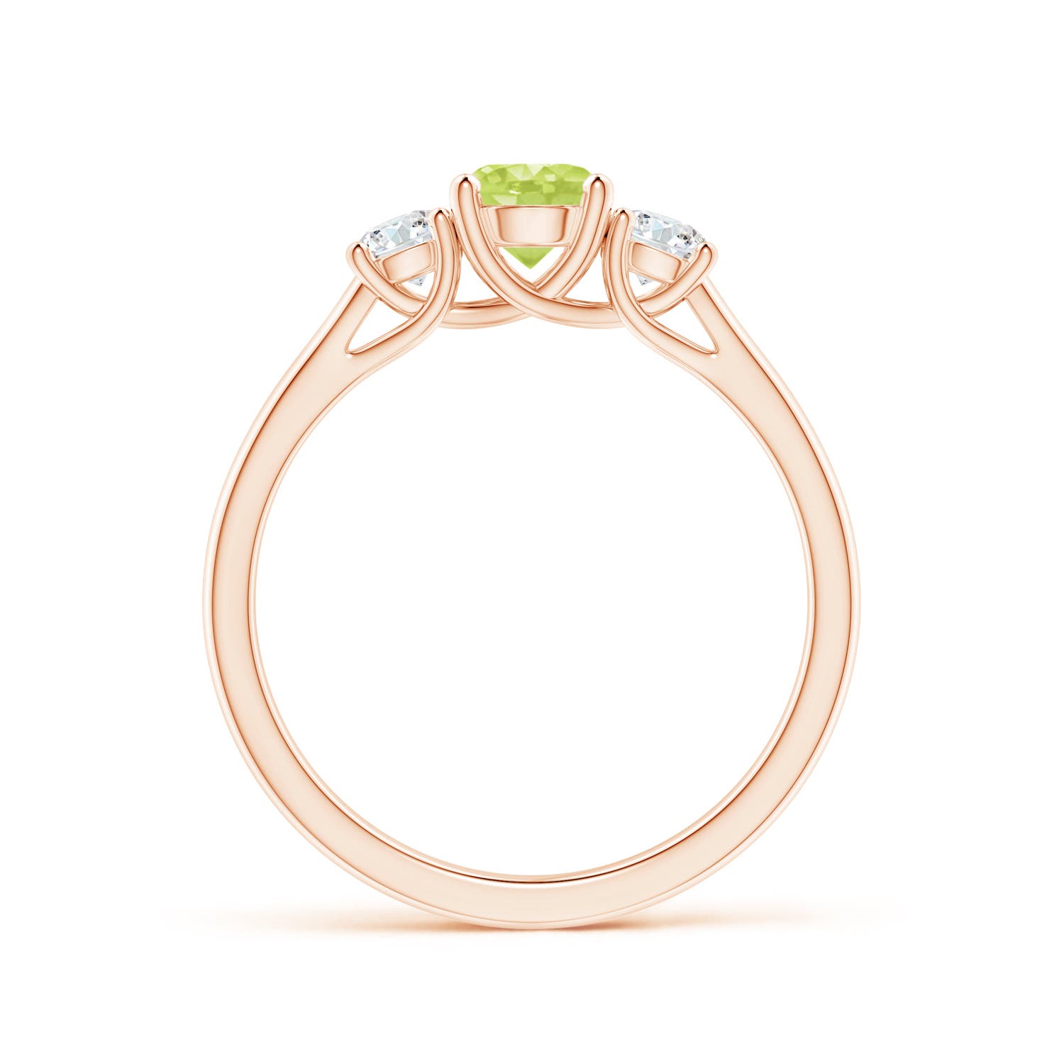 A - Peridot / 0.87 CT / 14 KT Rose Gold