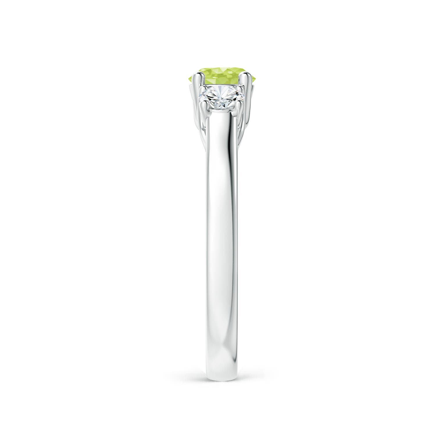 A - Peridot / 0.87 CT / 14 KT White Gold