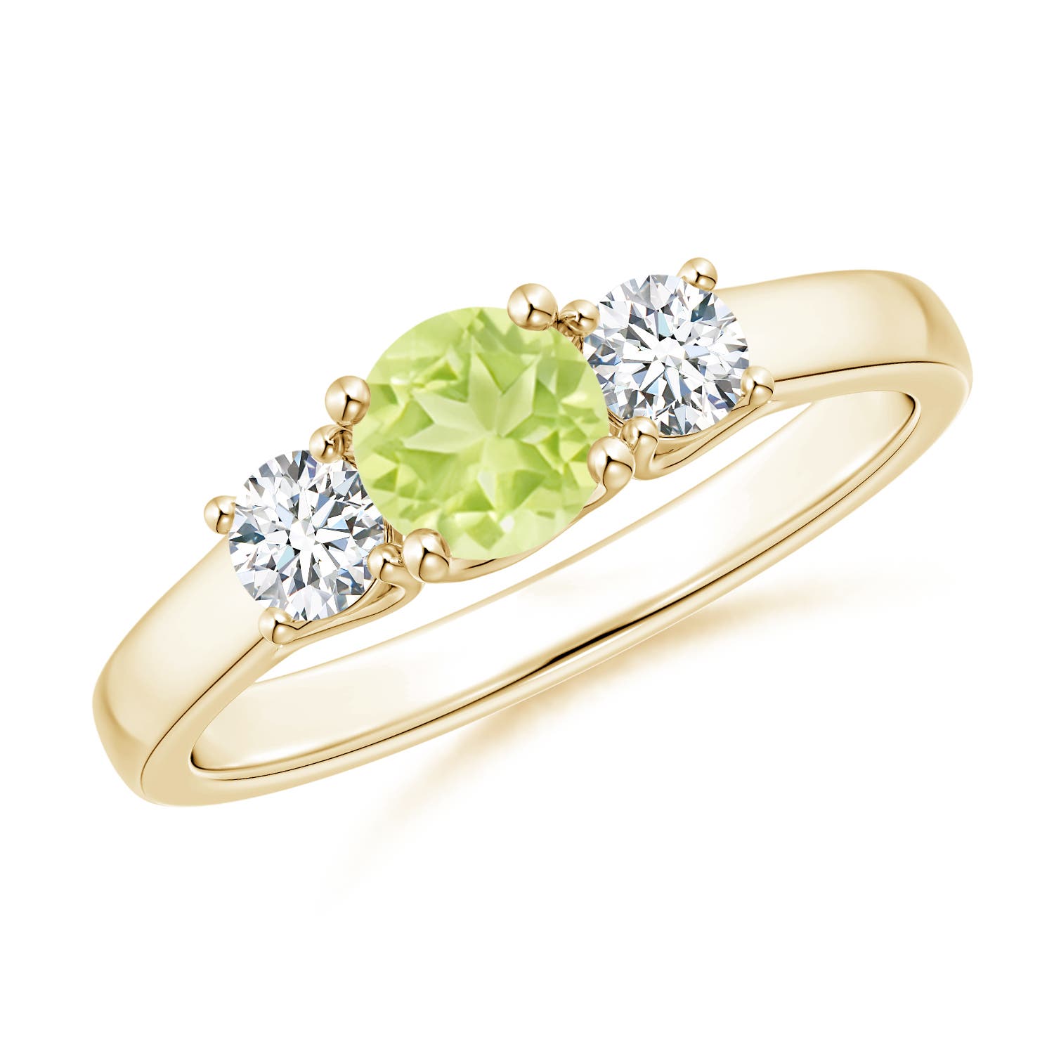 A - Peridot / 0.87 CT / 14 KT Yellow Gold