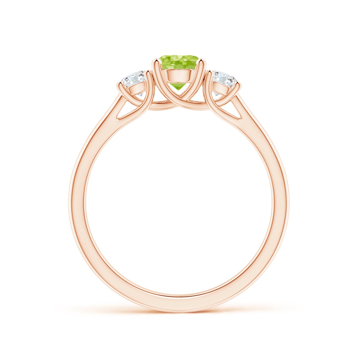 AA - Peridot / 0.87 CT / 14 KT Rose Gold