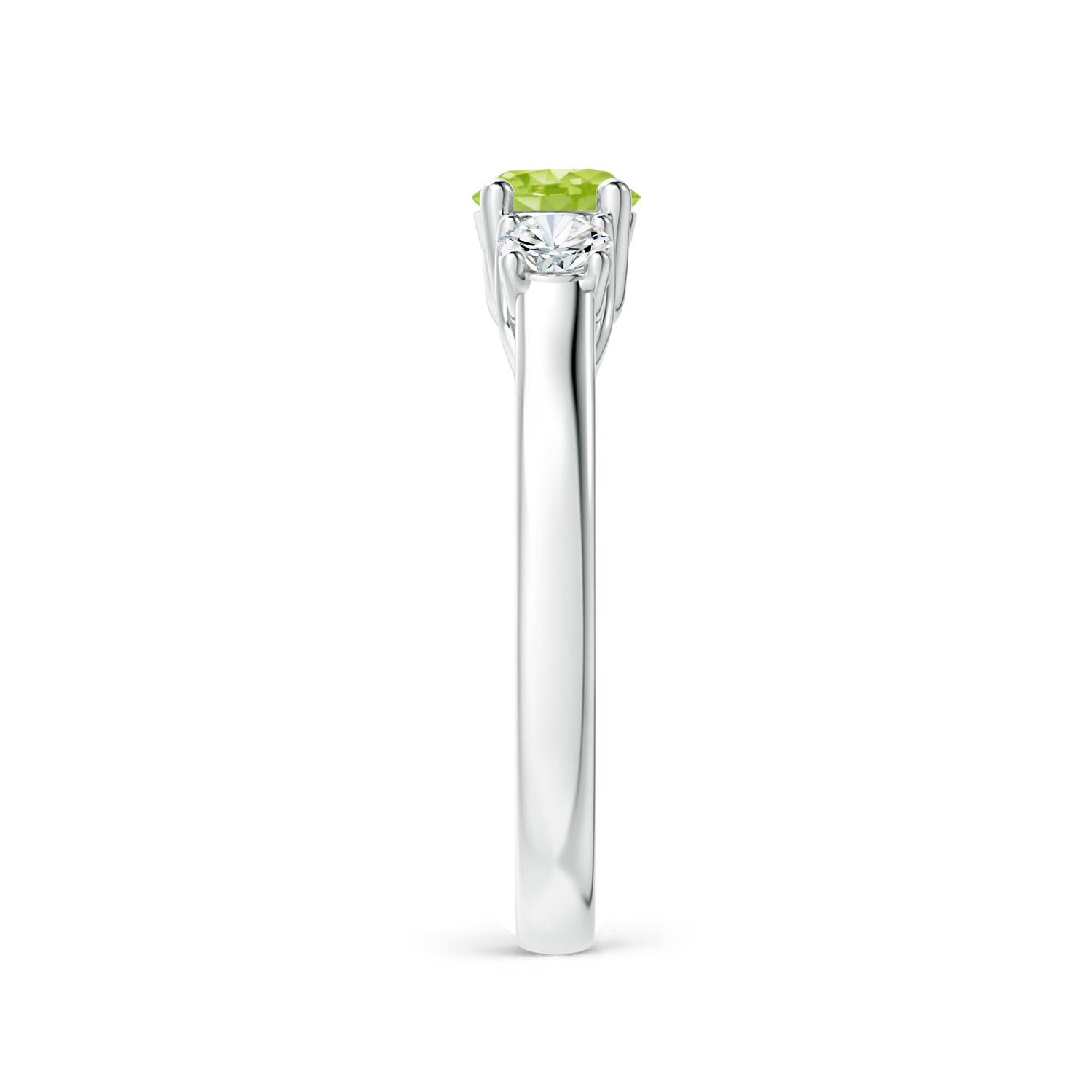 AA - Peridot / 0.87 CT / 14 KT White Gold