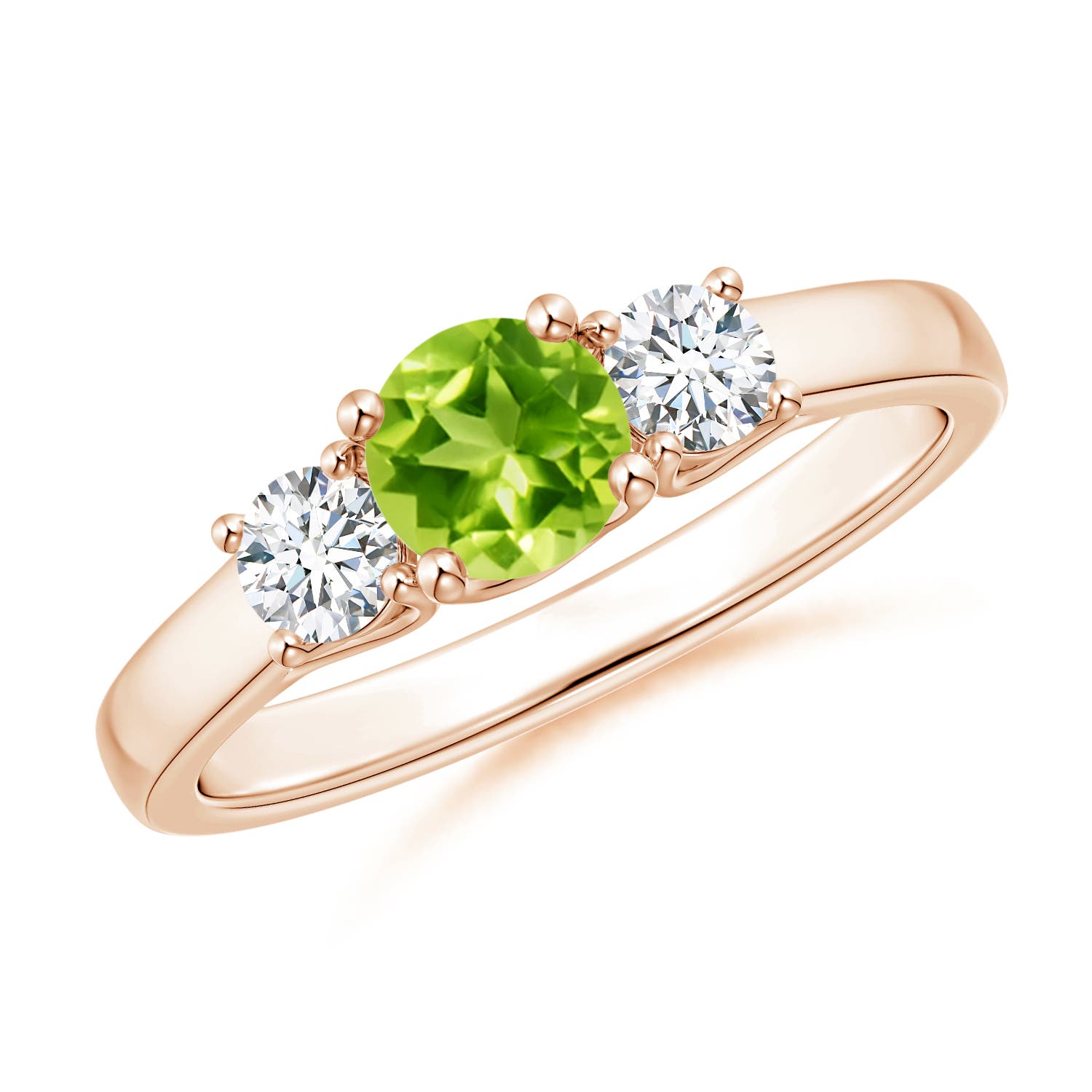 AAA - Peridot / 0.87 CT / 14 KT Rose Gold