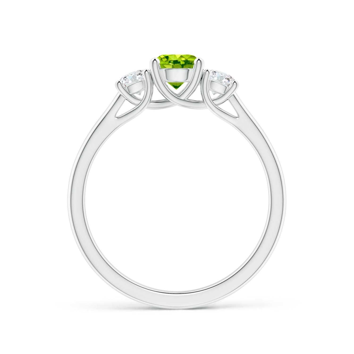 AAA - Peridot / 0.87 CT / 14 KT White Gold