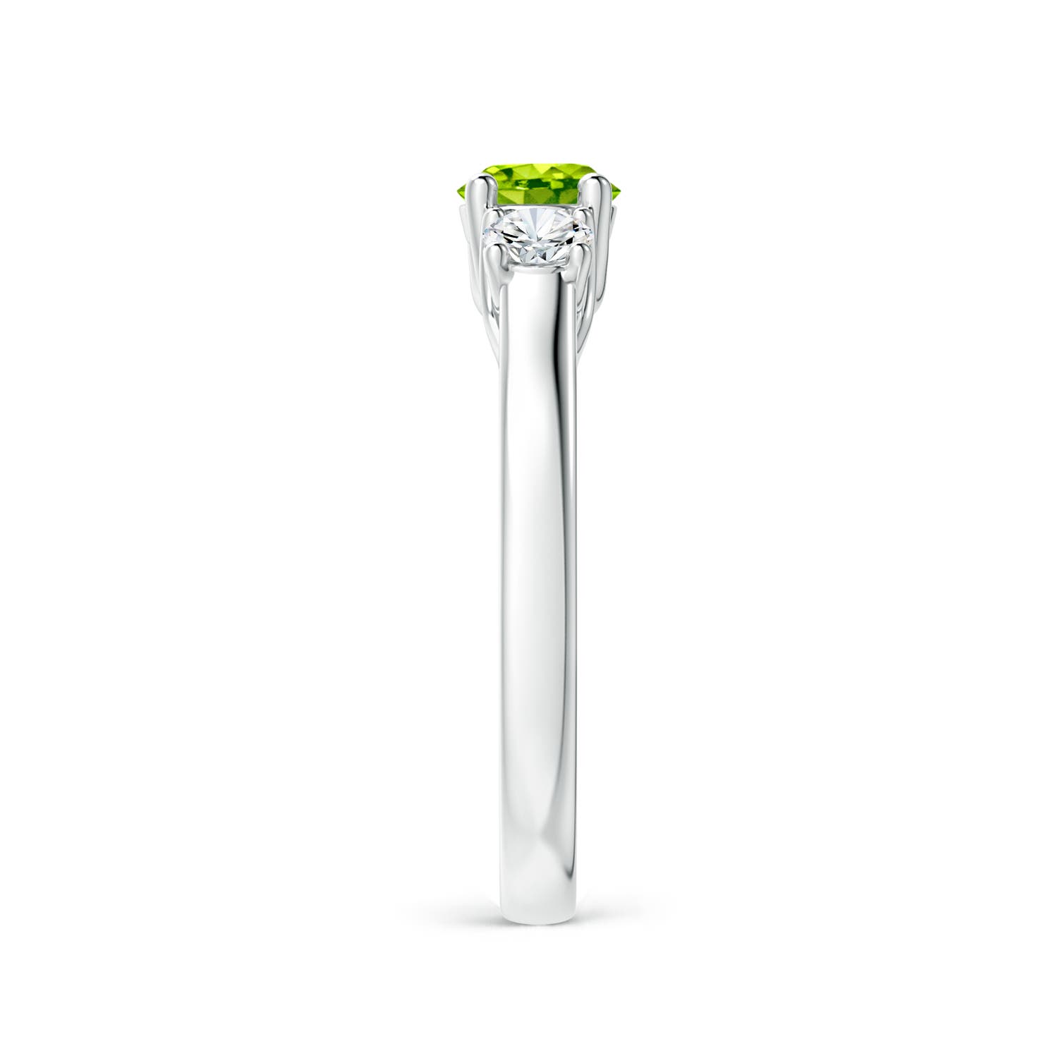 AAA - Peridot / 0.87 CT / 14 KT White Gold