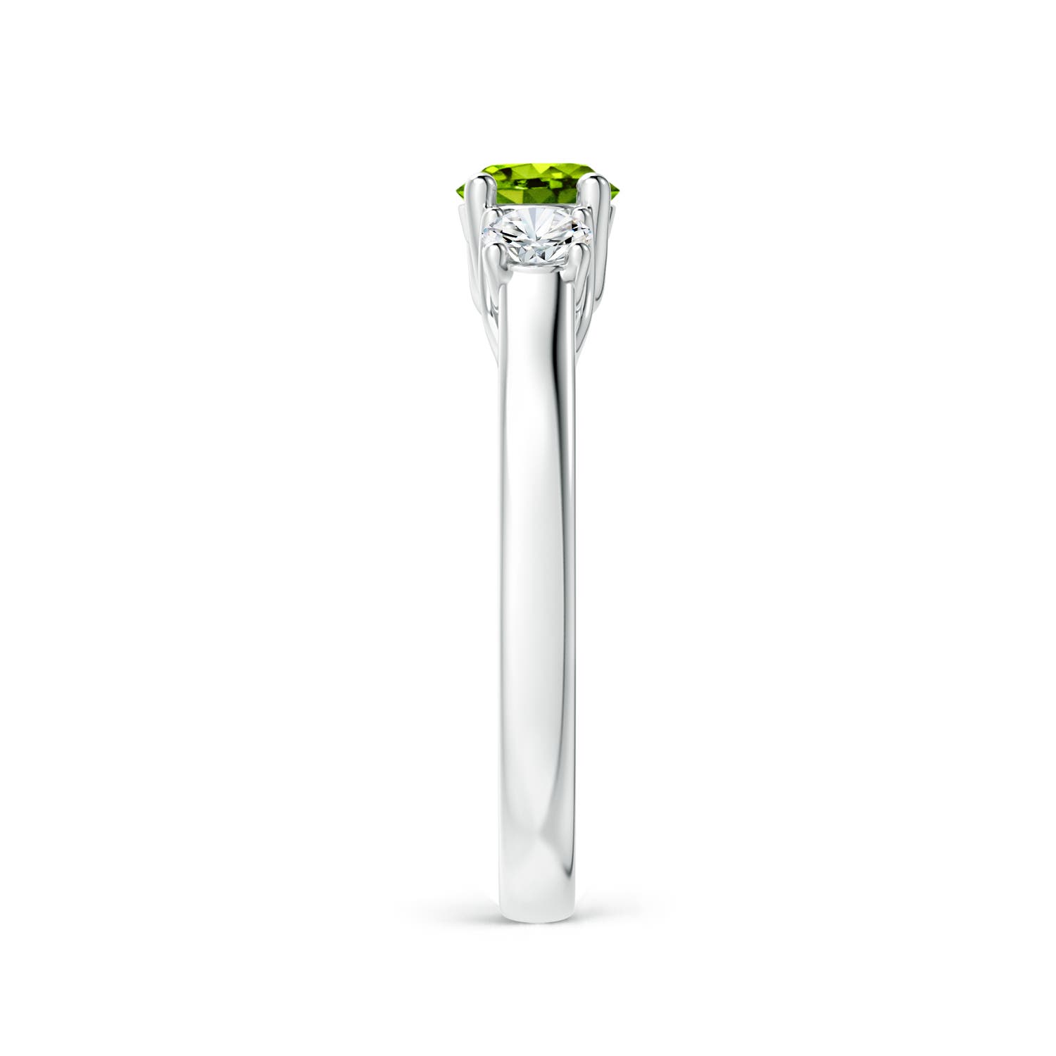 AAAA - Peridot / 0.87 CT / 14 KT White Gold