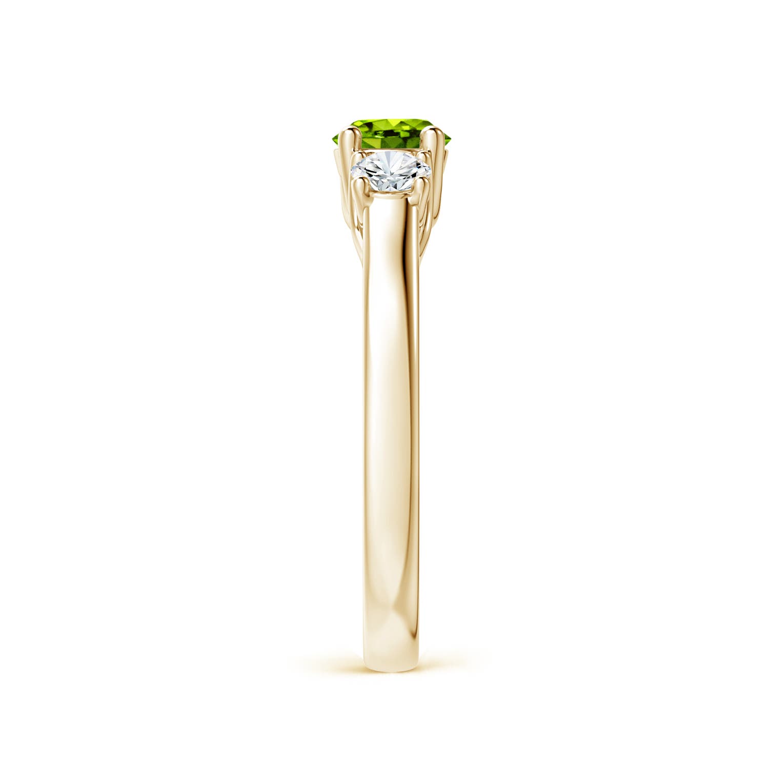 AAAA - Peridot / 0.87 CT / 14 KT Yellow Gold