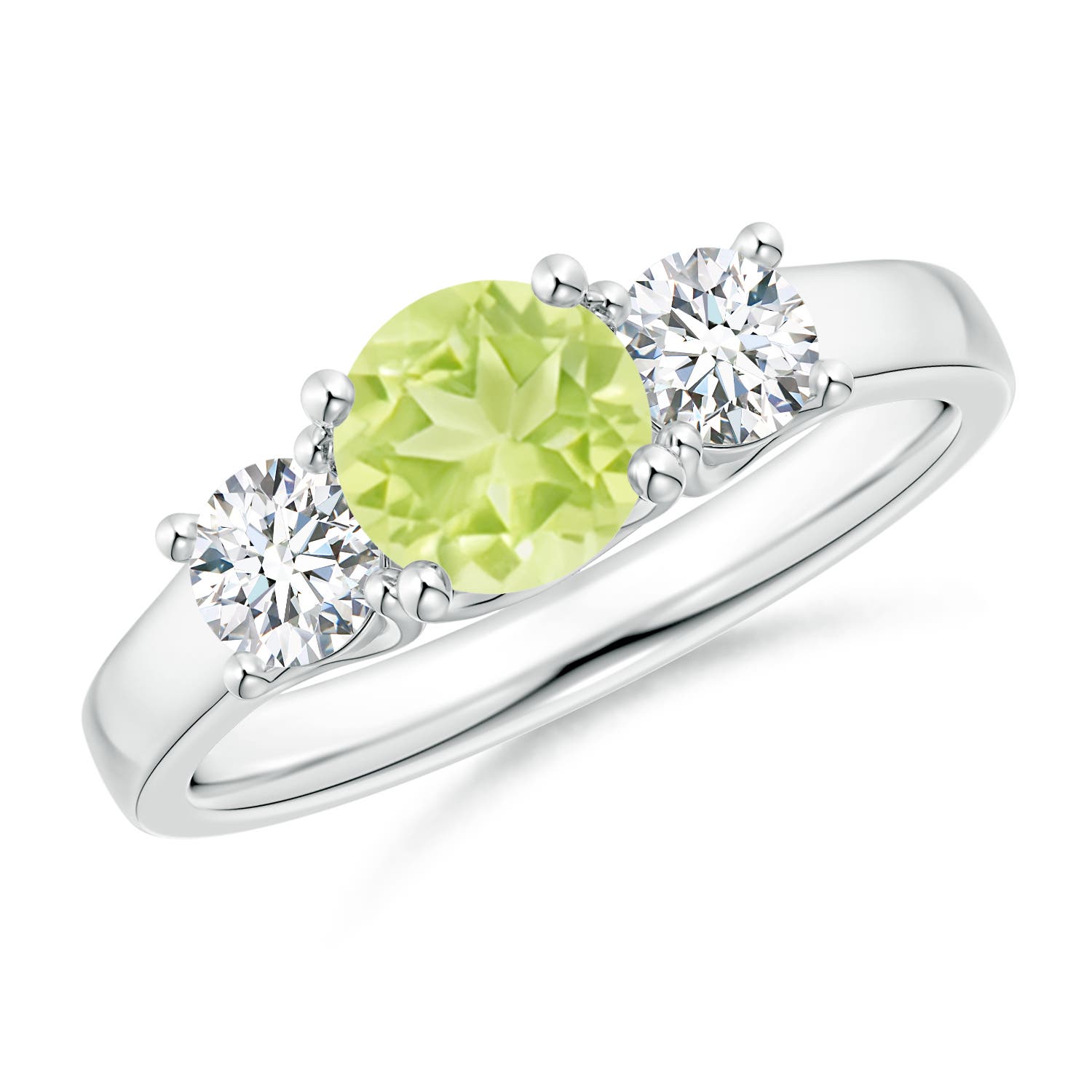 A - Peridot / 1.41 CT / 14 KT White Gold