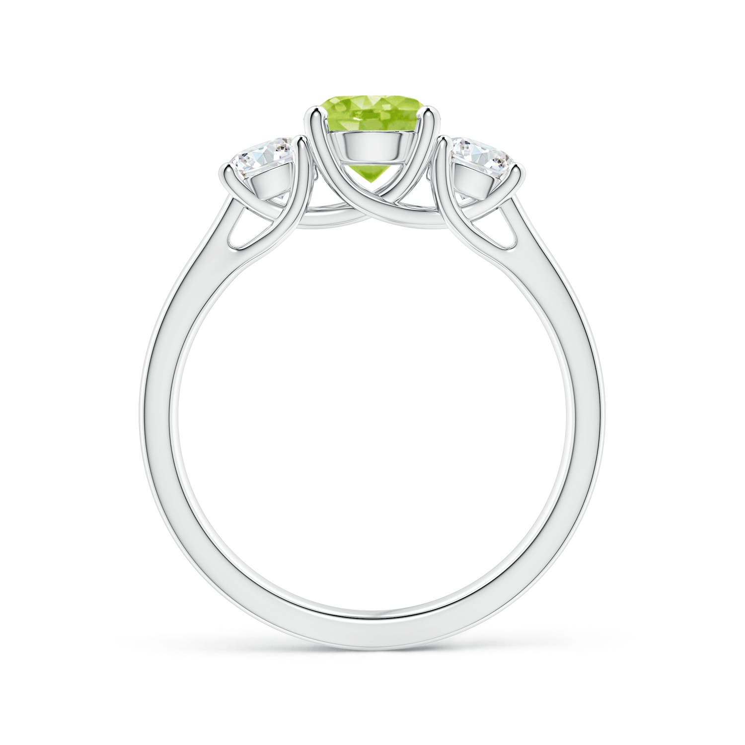 AA - Peridot / 1.41 CT / 14 KT White Gold