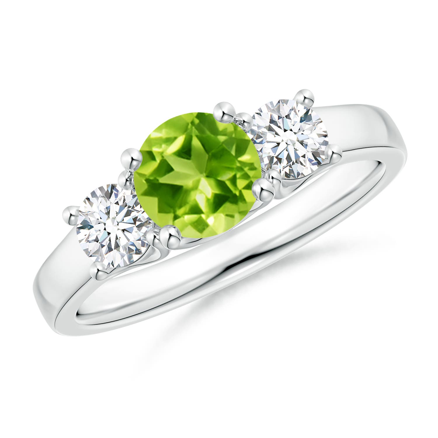 AAA - Peridot / 1.41 CT / 14 KT White Gold