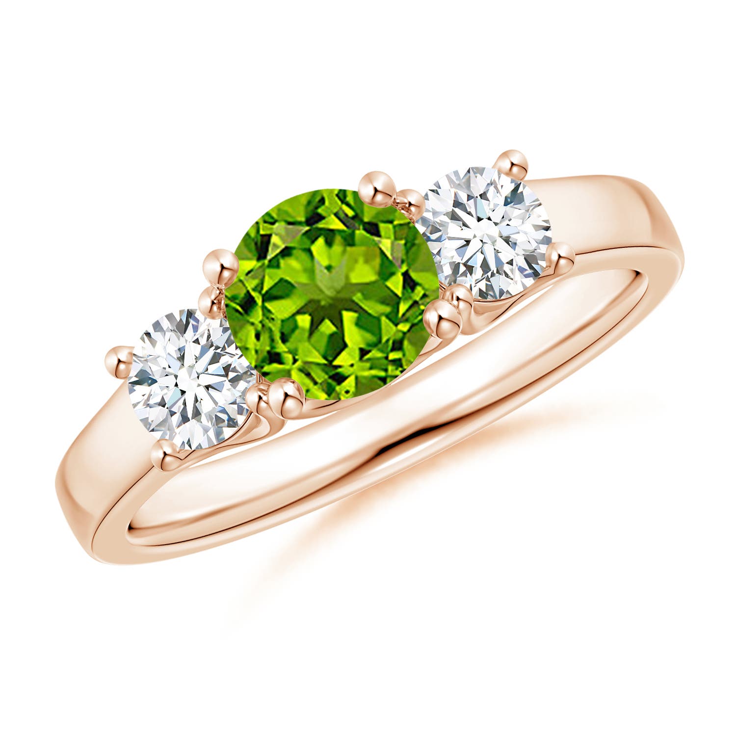 AAAA - Peridot / 1.41 CT / 14 KT Rose Gold