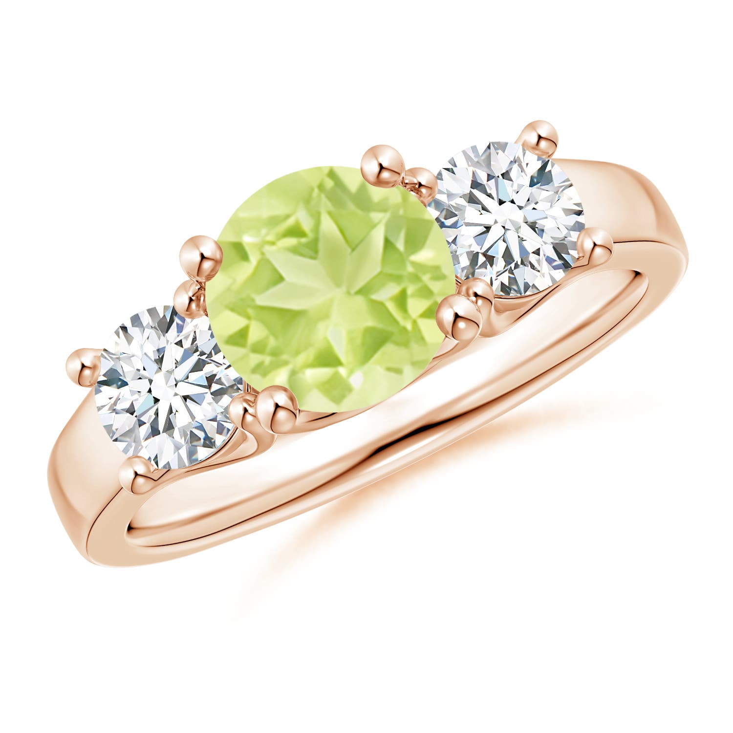 A - Peridot / 2.1 CT / 14 KT Rose Gold