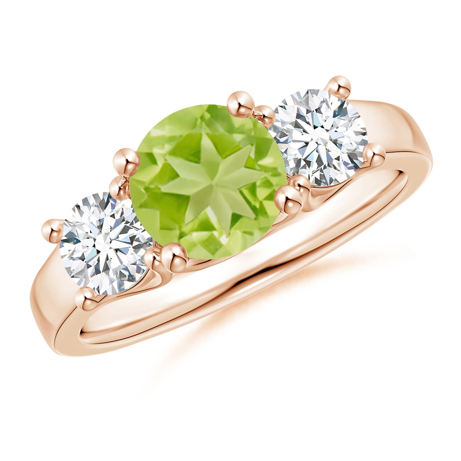 AA - Peridot / 2.1 CT / 14 KT Rose Gold