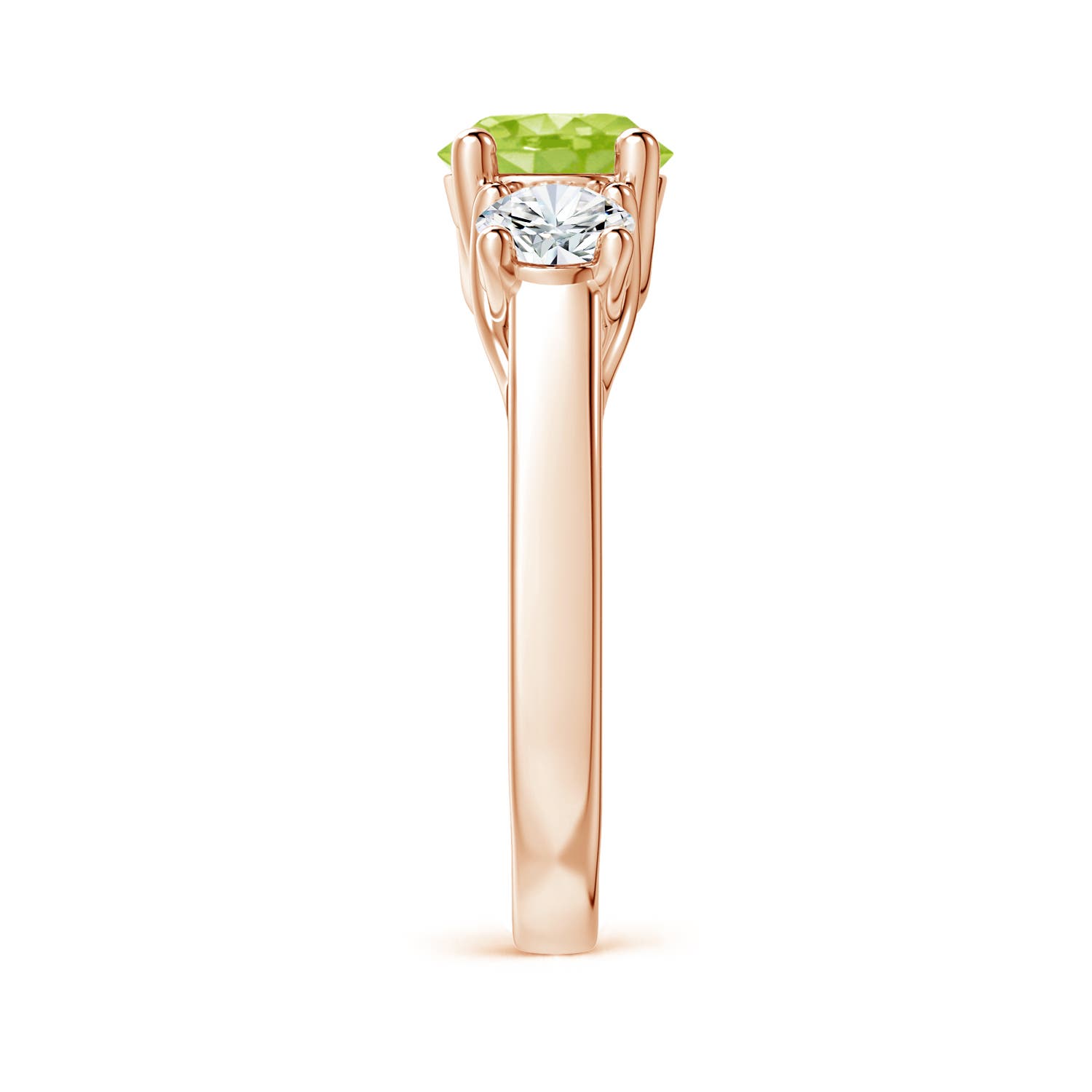 AA - Peridot / 2.1 CT / 14 KT Rose Gold