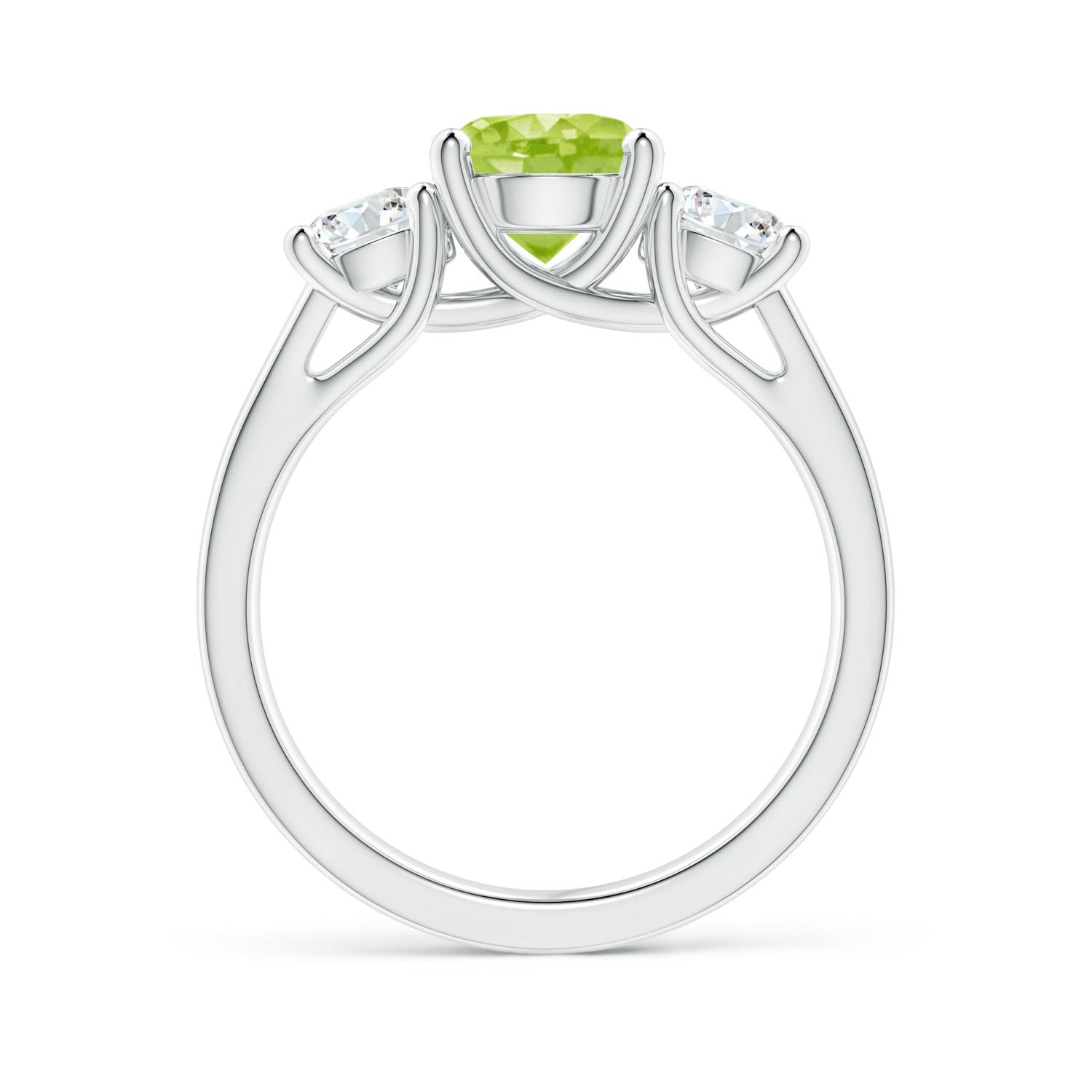 AA - Peridot / 2.1 CT / 14 KT White Gold