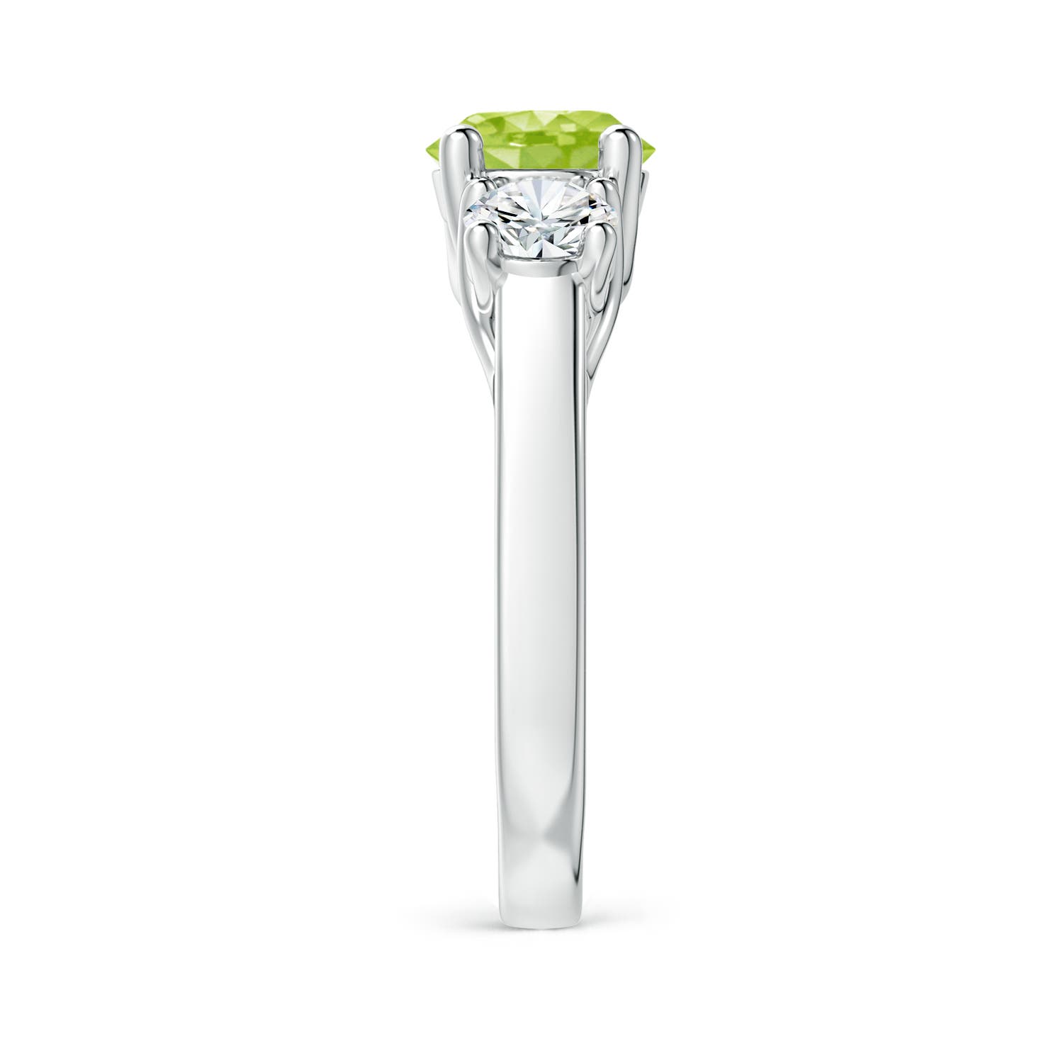 AA - Peridot / 2.1 CT / 14 KT White Gold