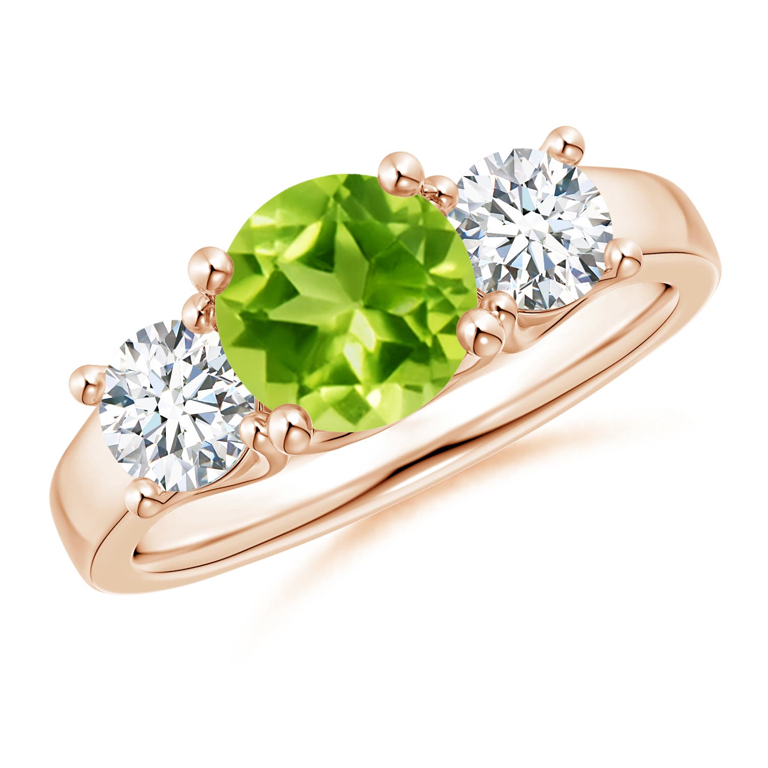 AAA - Peridot / 2.1 CT / 14 KT Rose Gold