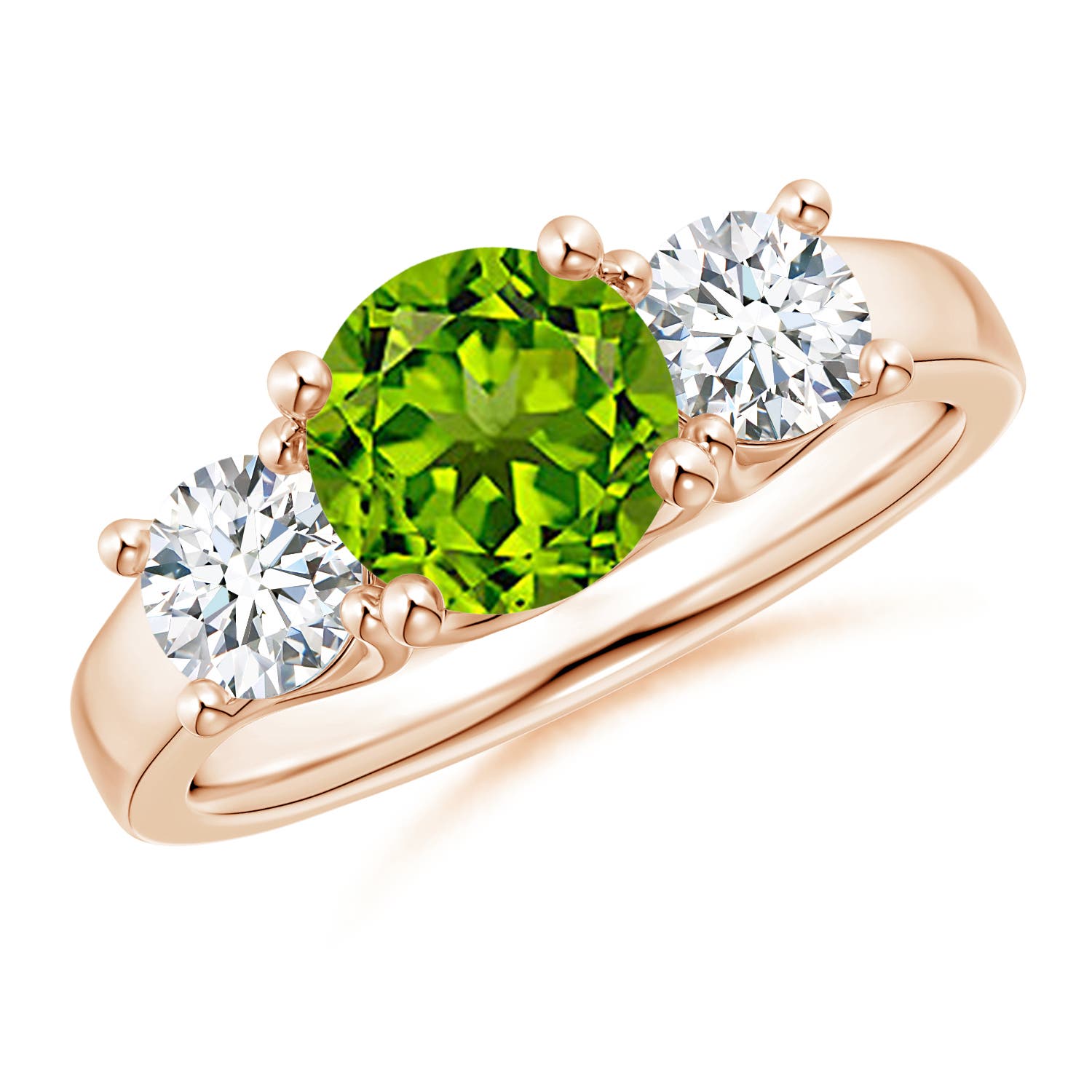 AAAA - Peridot / 2.1 CT / 14 KT Rose Gold