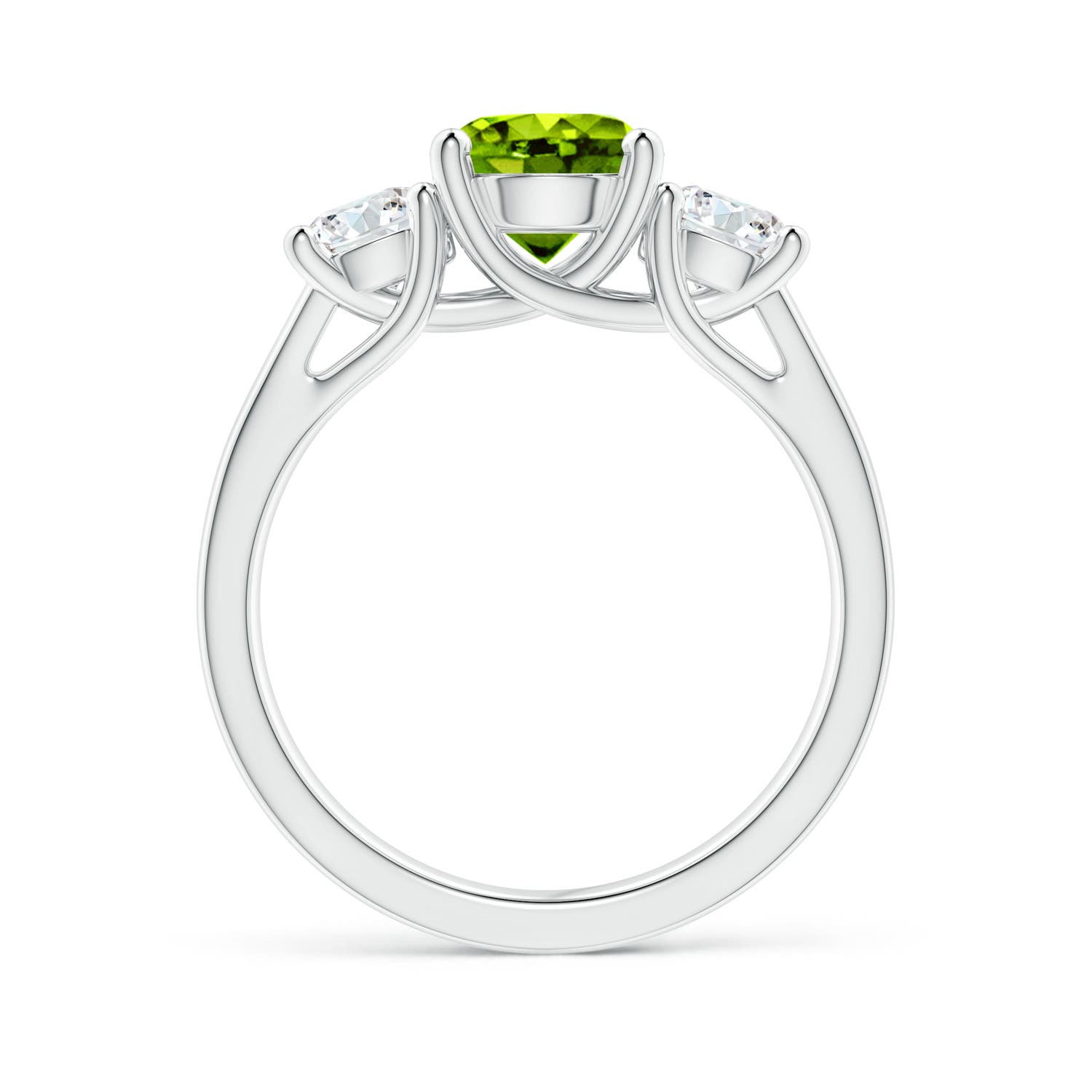 AAAA - Peridot / 2.1 CT / 14 KT White Gold