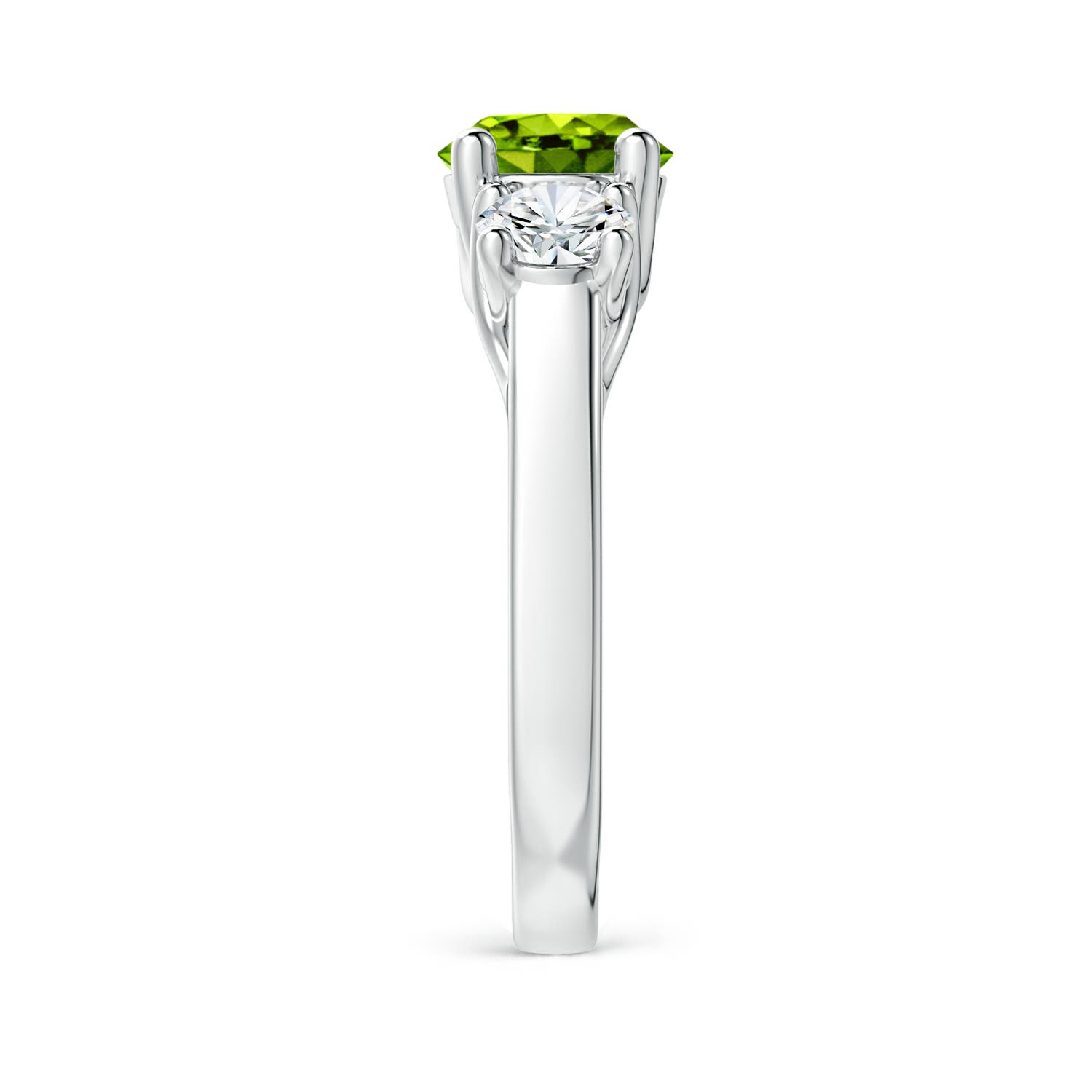 AAAA - Peridot / 2.1 CT / 14 KT White Gold