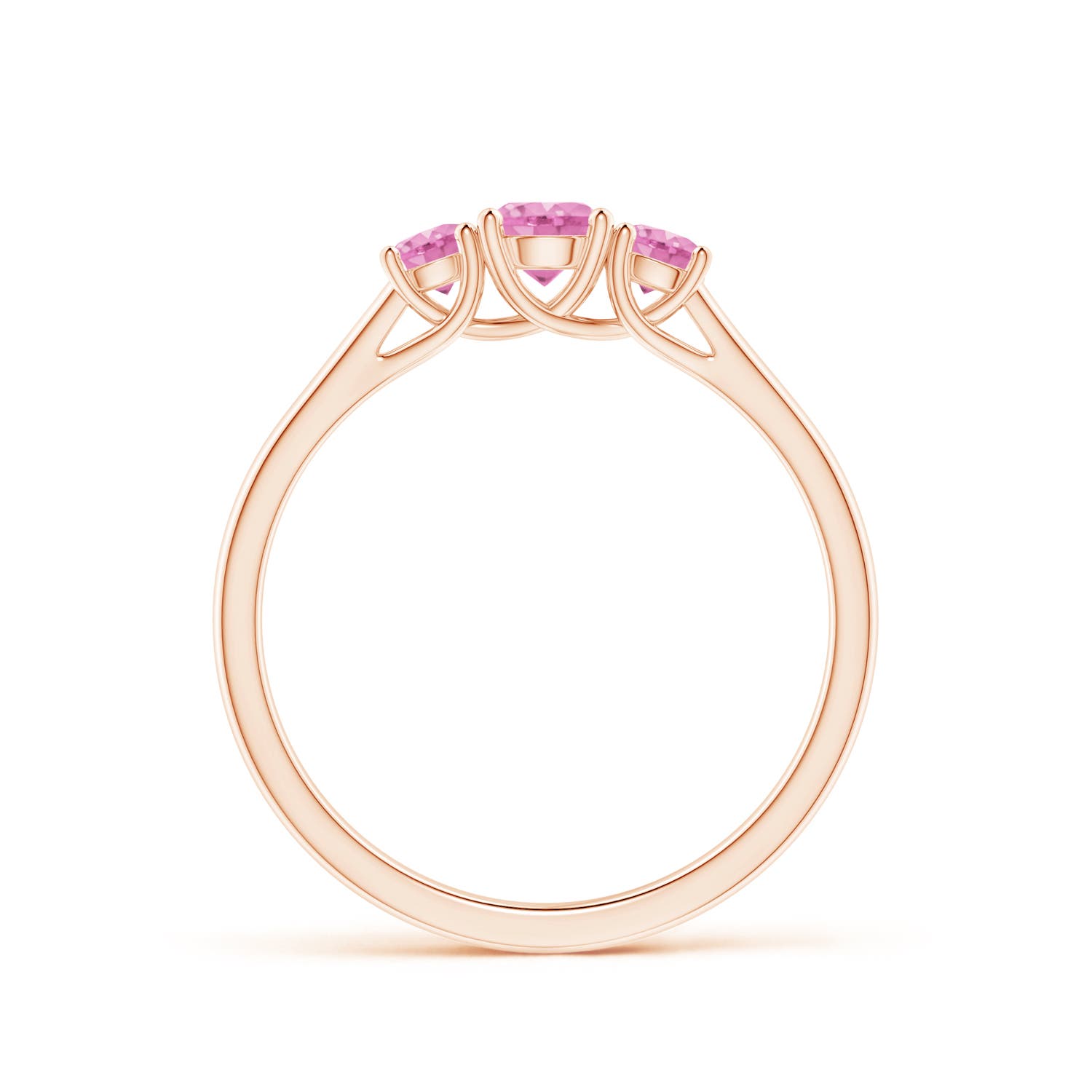 A - Pink Sapphire / 0.61 CT / 14 KT Rose Gold