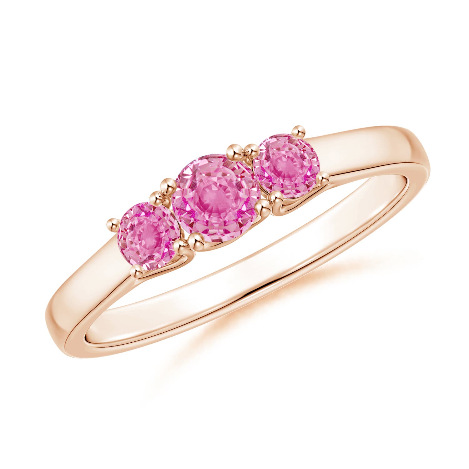 AA - Pink Sapphire / 0.61 CT / 14 KT Rose Gold