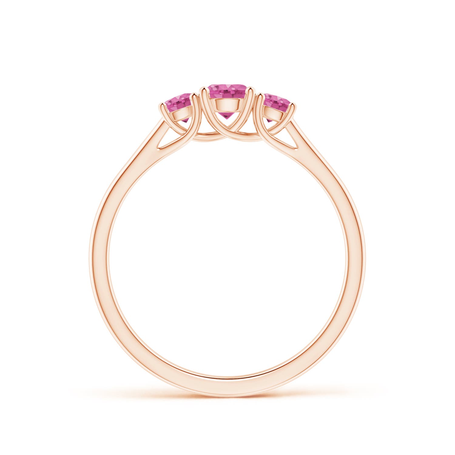 AAA - Pink Sapphire / 0.61 CT / 14 KT Rose Gold