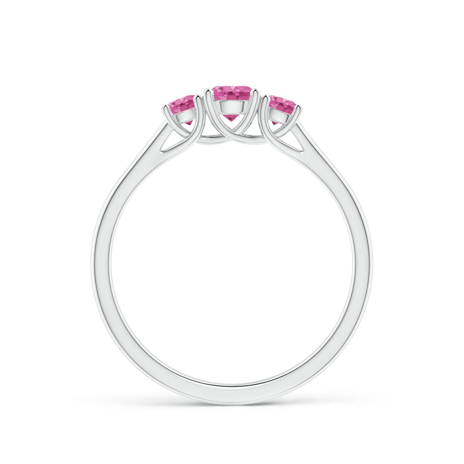 AAA - Pink Sapphire / 0.61 CT / 14 KT White Gold