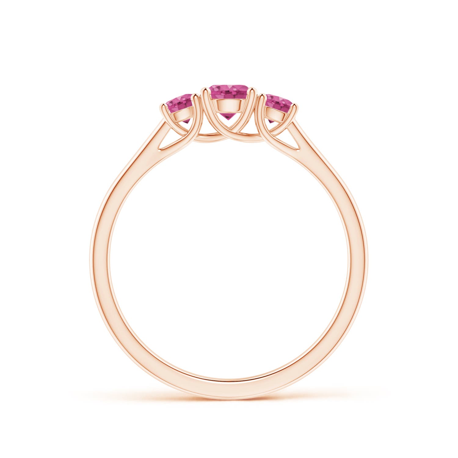 AAAA - Pink Sapphire / 0.61 CT / 14 KT Rose Gold