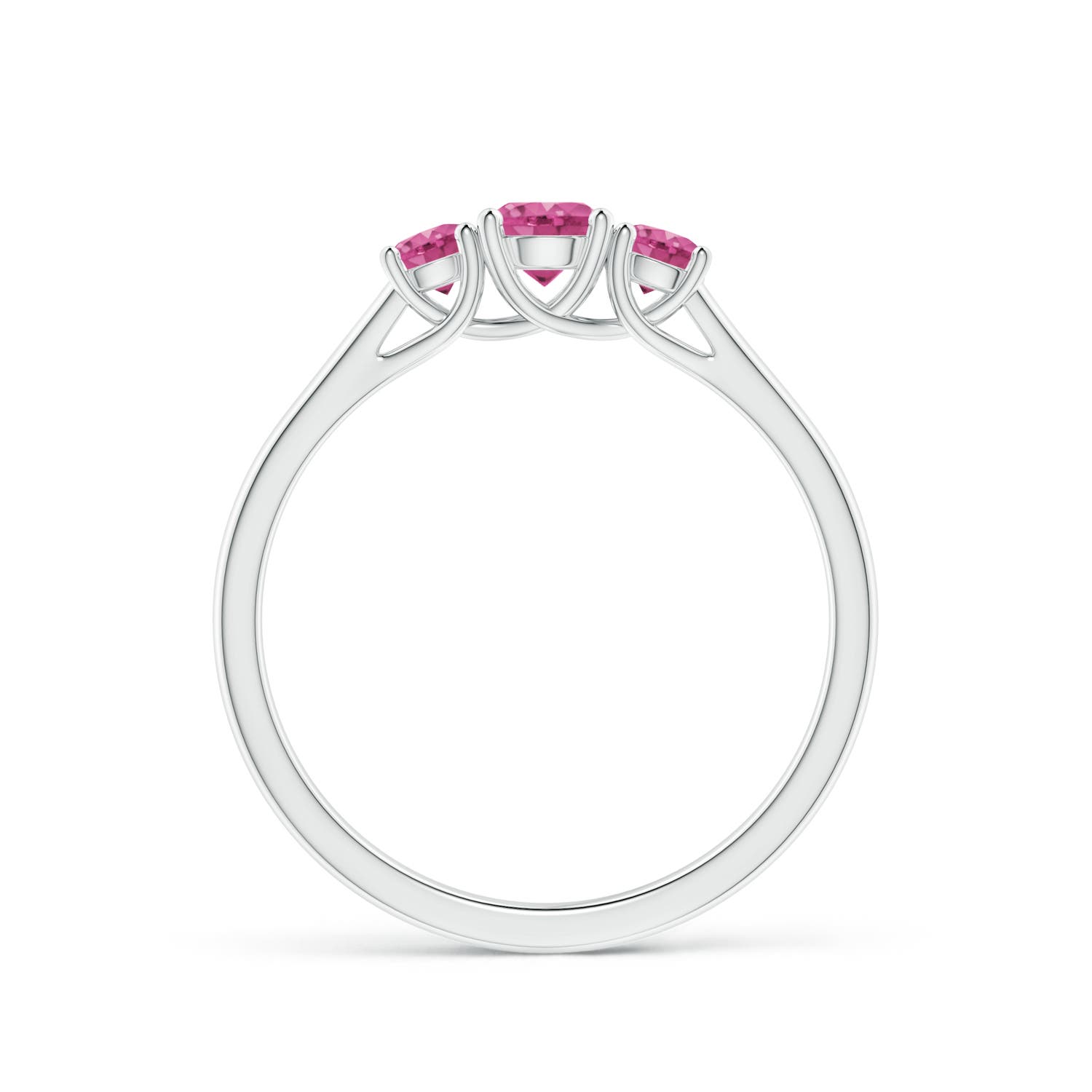 AAAA - Pink Sapphire / 0.61 CT / 14 KT White Gold