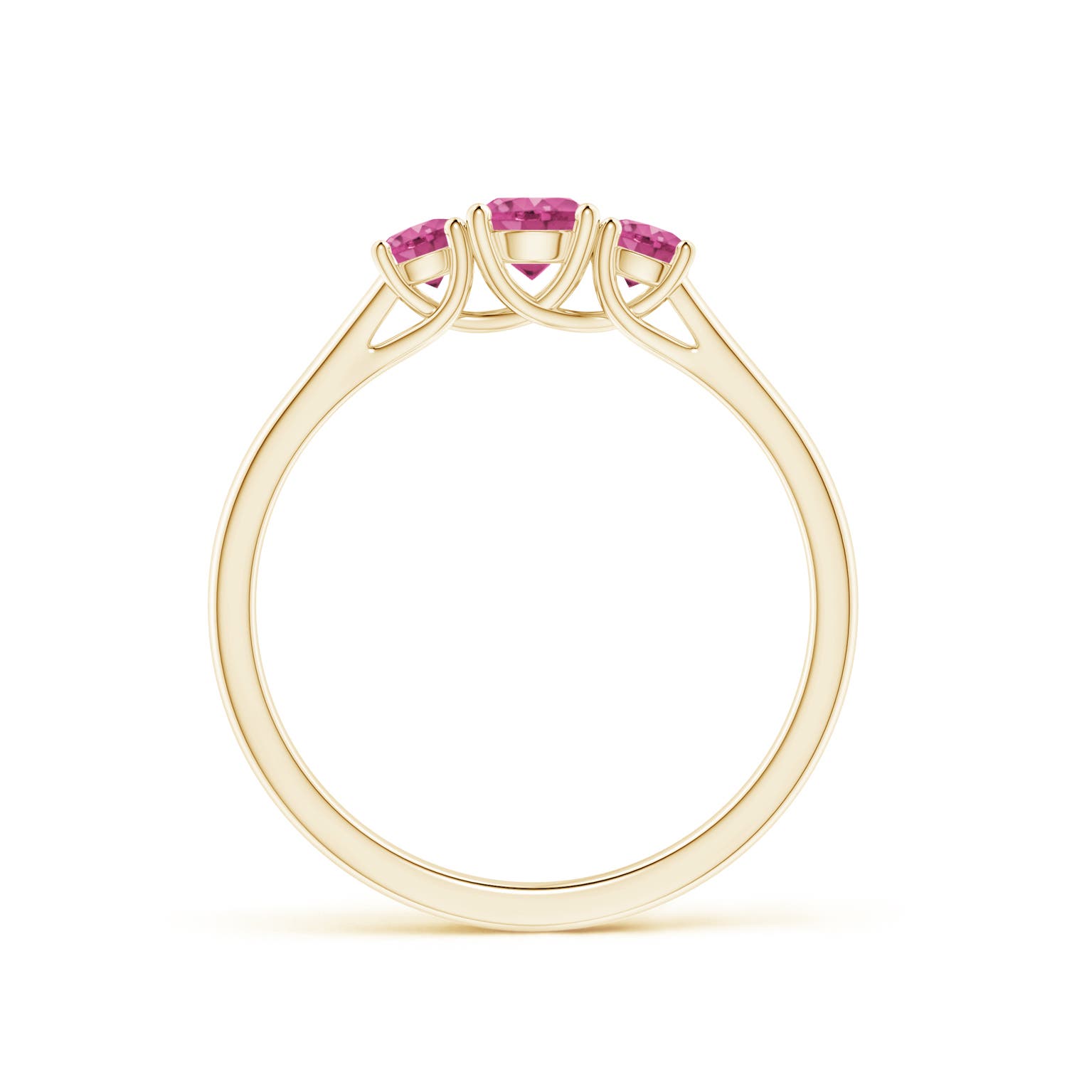 AAAA - Pink Sapphire / 0.61 CT / 14 KT Yellow Gold