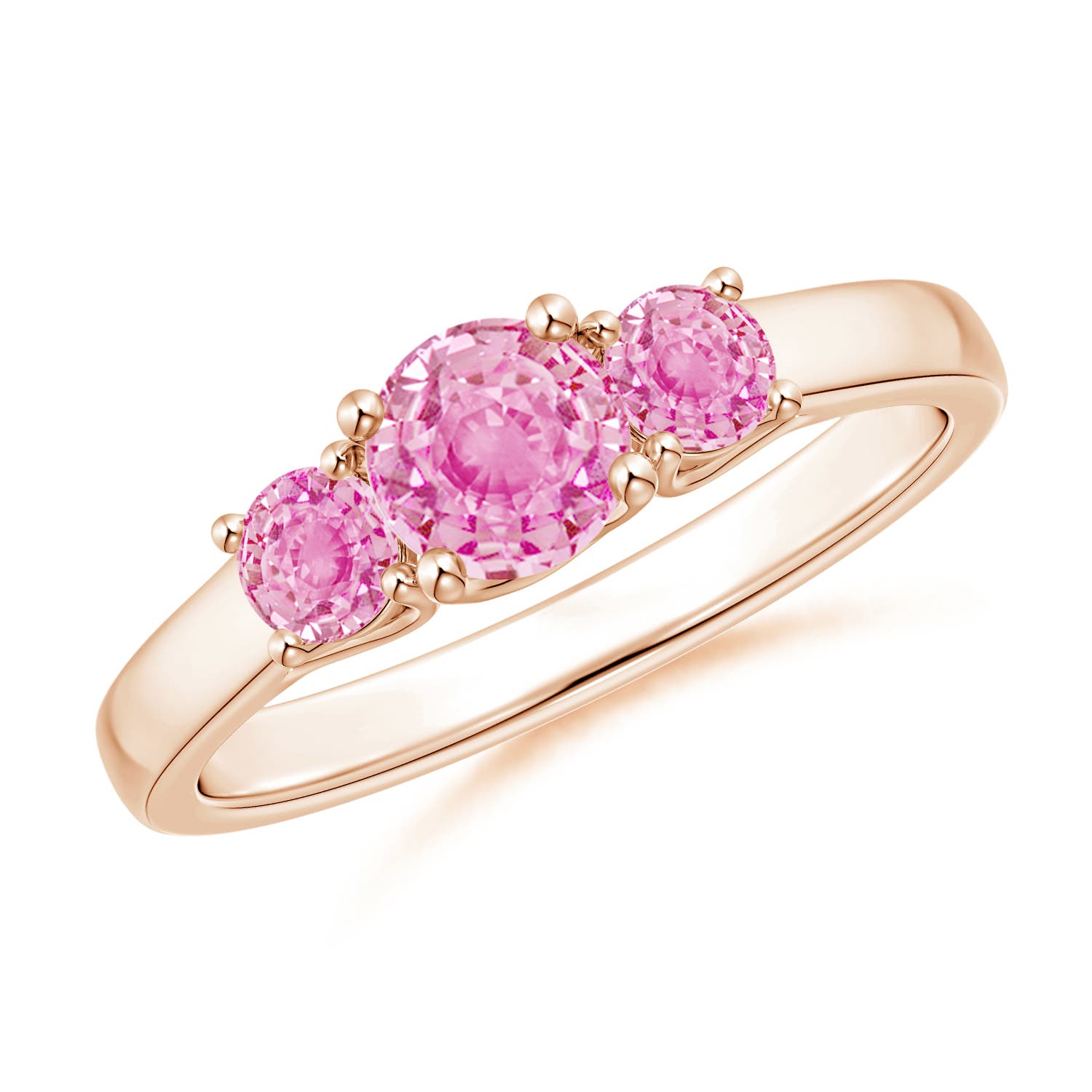 A - Pink Sapphire / 1.06 CT / 14 KT Rose Gold