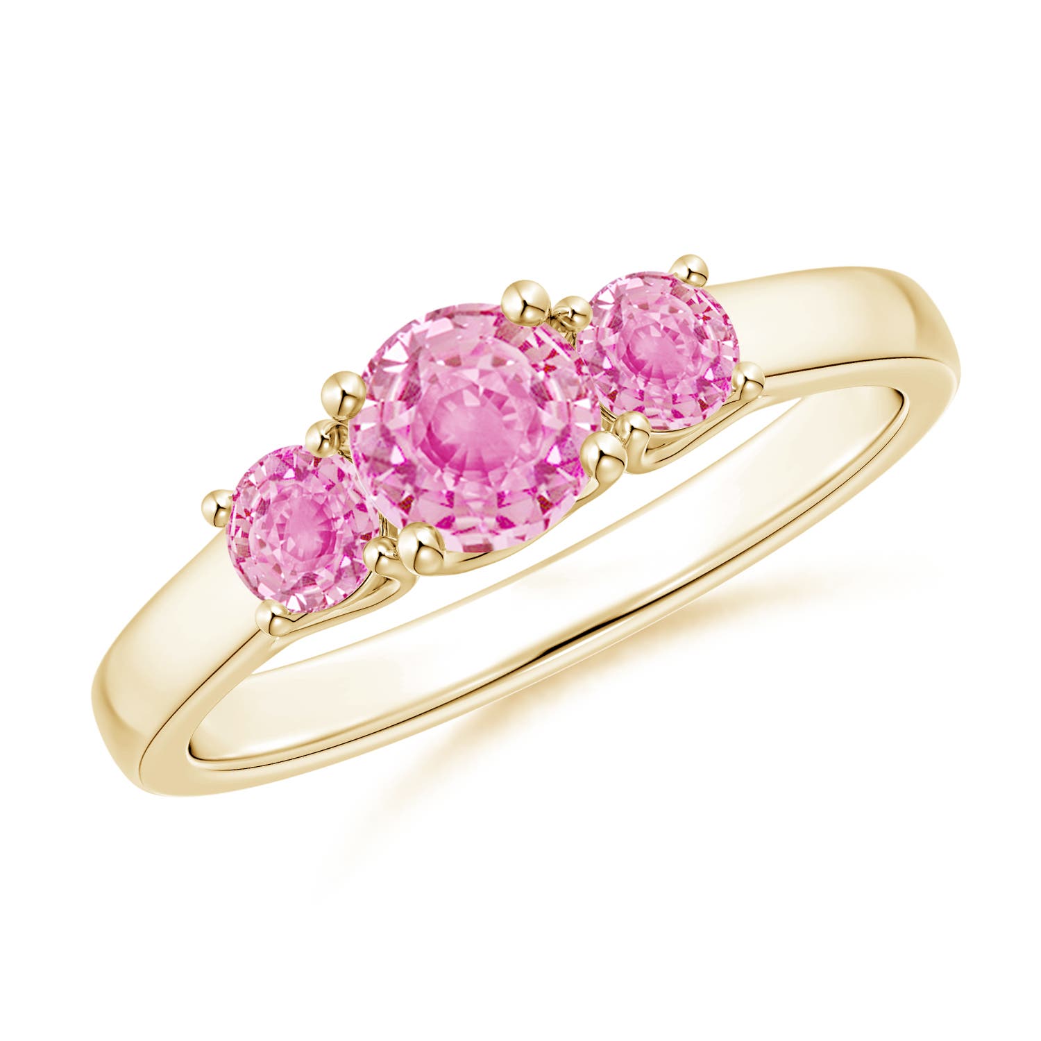 A - Pink Sapphire / 1.06 CT / 14 KT Yellow Gold