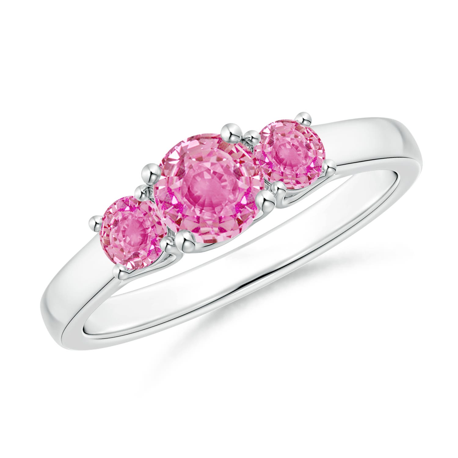 AA - Pink Sapphire / 1.06 CT / 14 KT White Gold