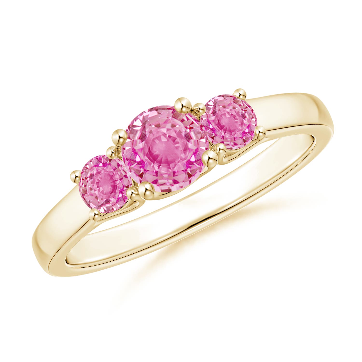 AA - Pink Sapphire / 1.06 CT / 14 KT Yellow Gold