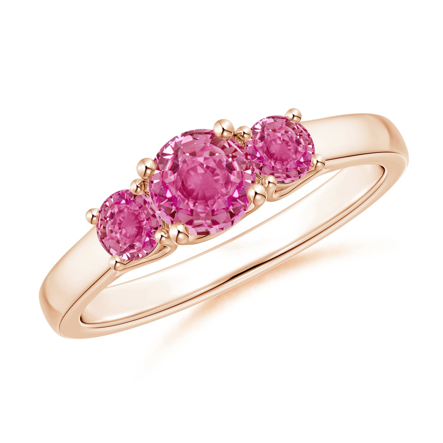 AAA - Pink Sapphire / 1.06 CT / 14 KT Rose Gold