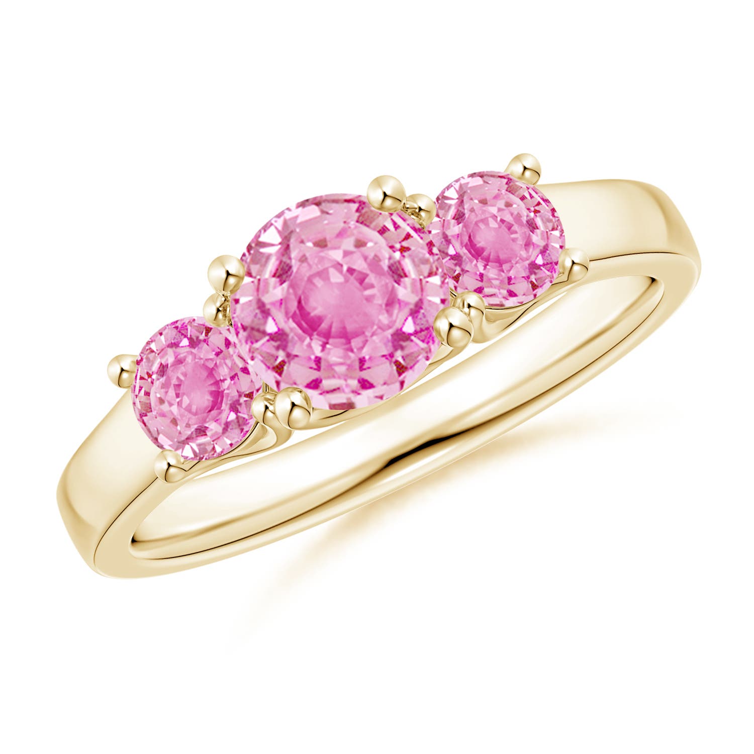 A - Pink Sapphire / 1.66 CT / 14 KT Yellow Gold