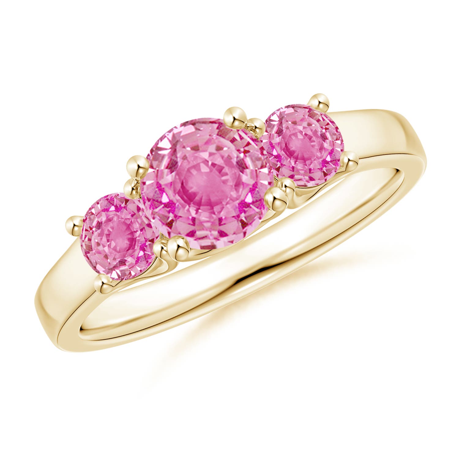 AA - Pink Sapphire / 1.66 CT / 14 KT Yellow Gold