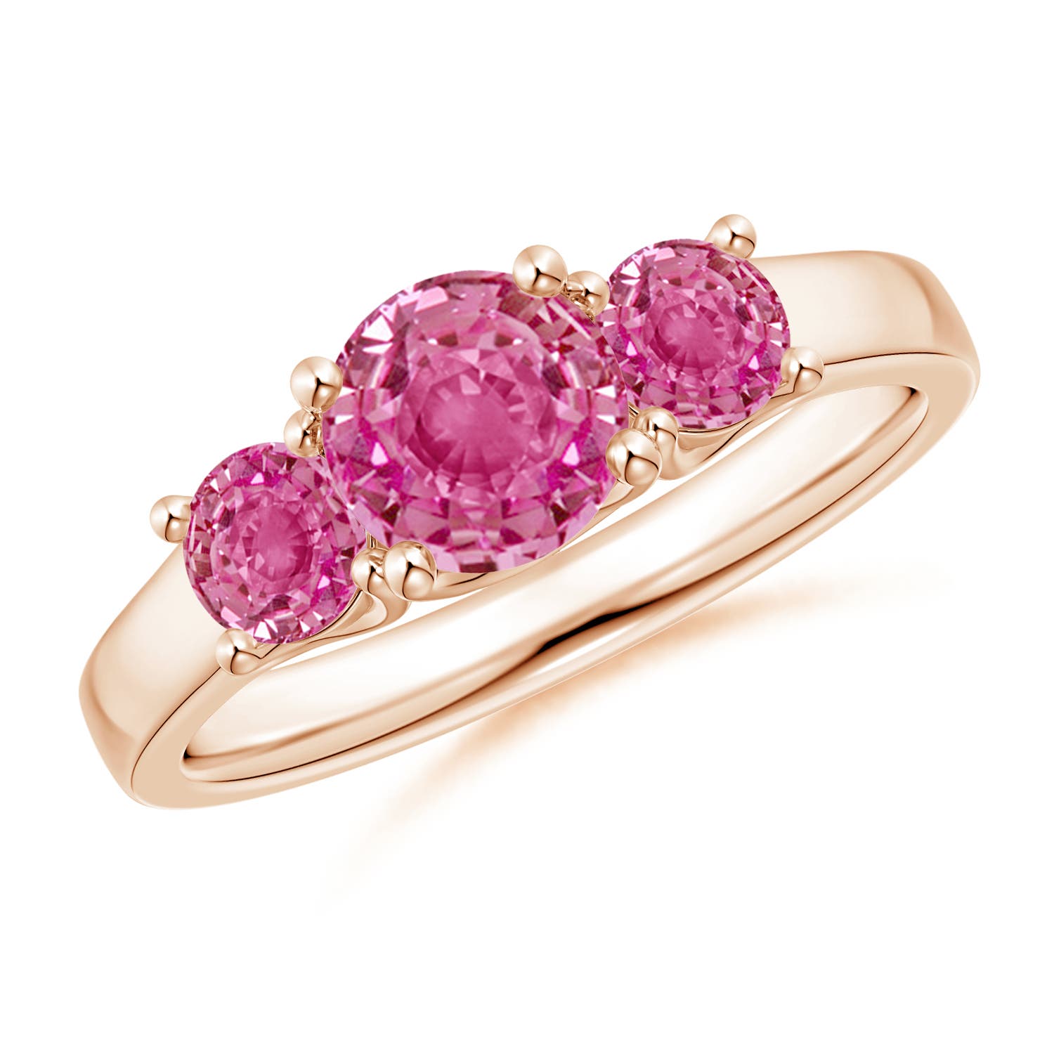 AAA - Pink Sapphire / 1.66 CT / 14 KT Rose Gold