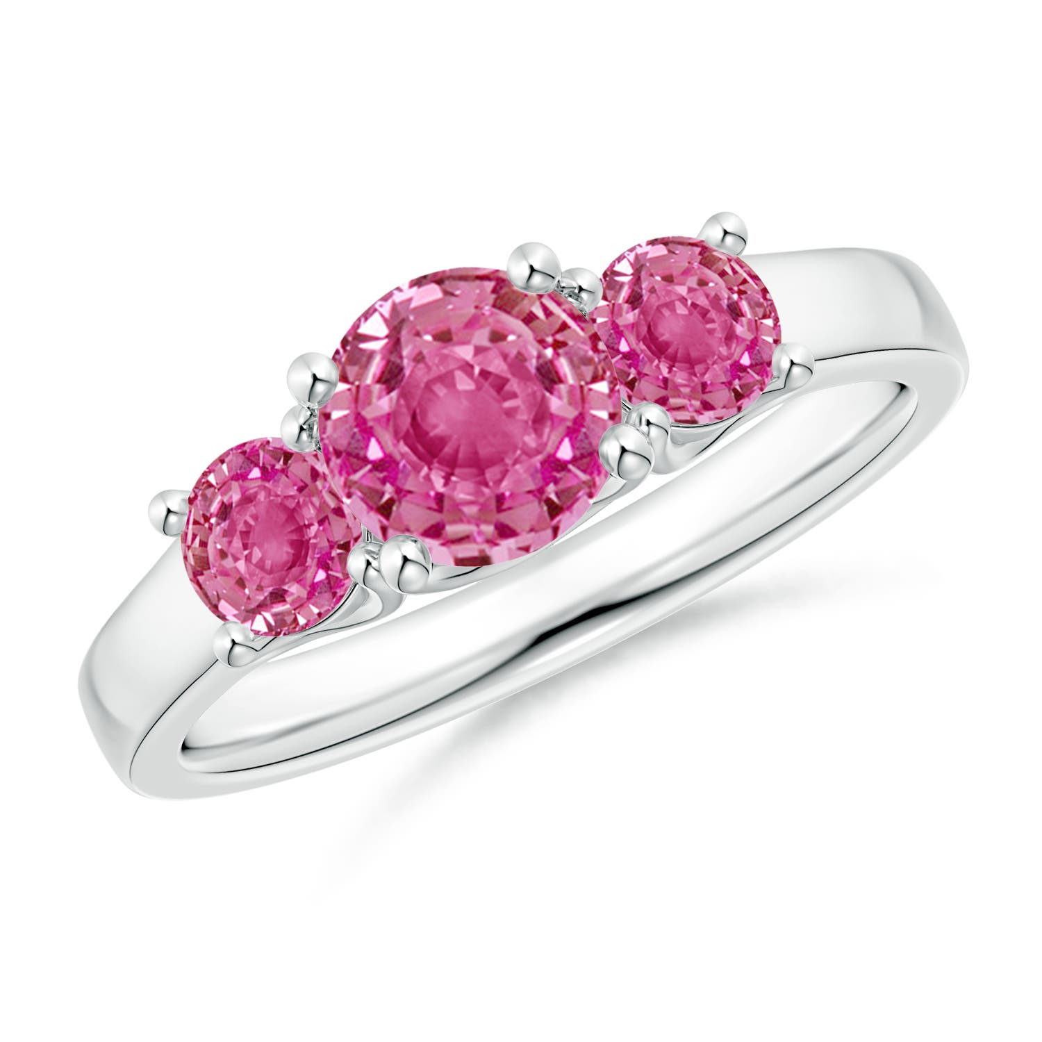 AAA - Pink Sapphire / 1.66 CT / 14 KT White Gold