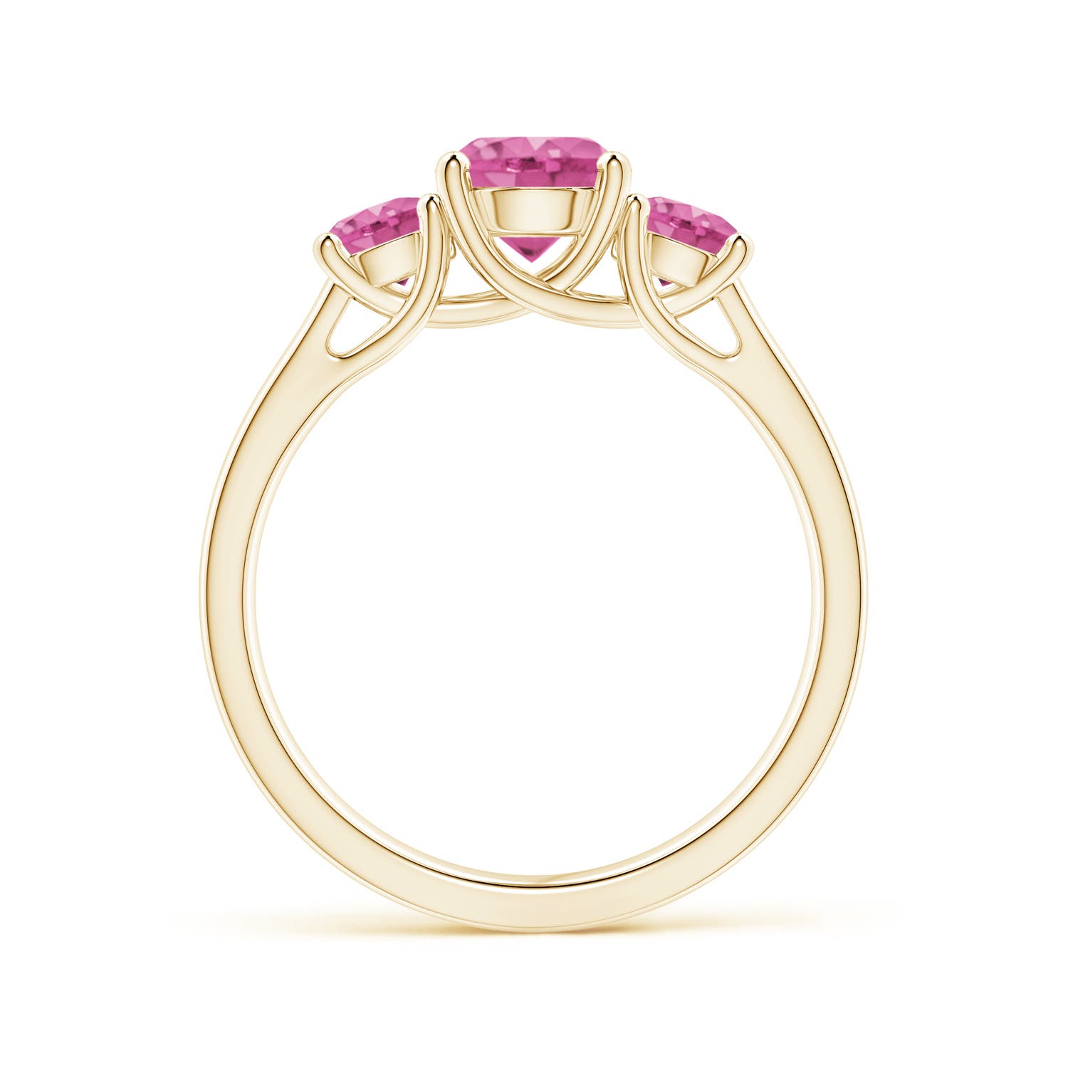 AAA - Pink Sapphire / 1.66 CT / 14 KT Yellow Gold