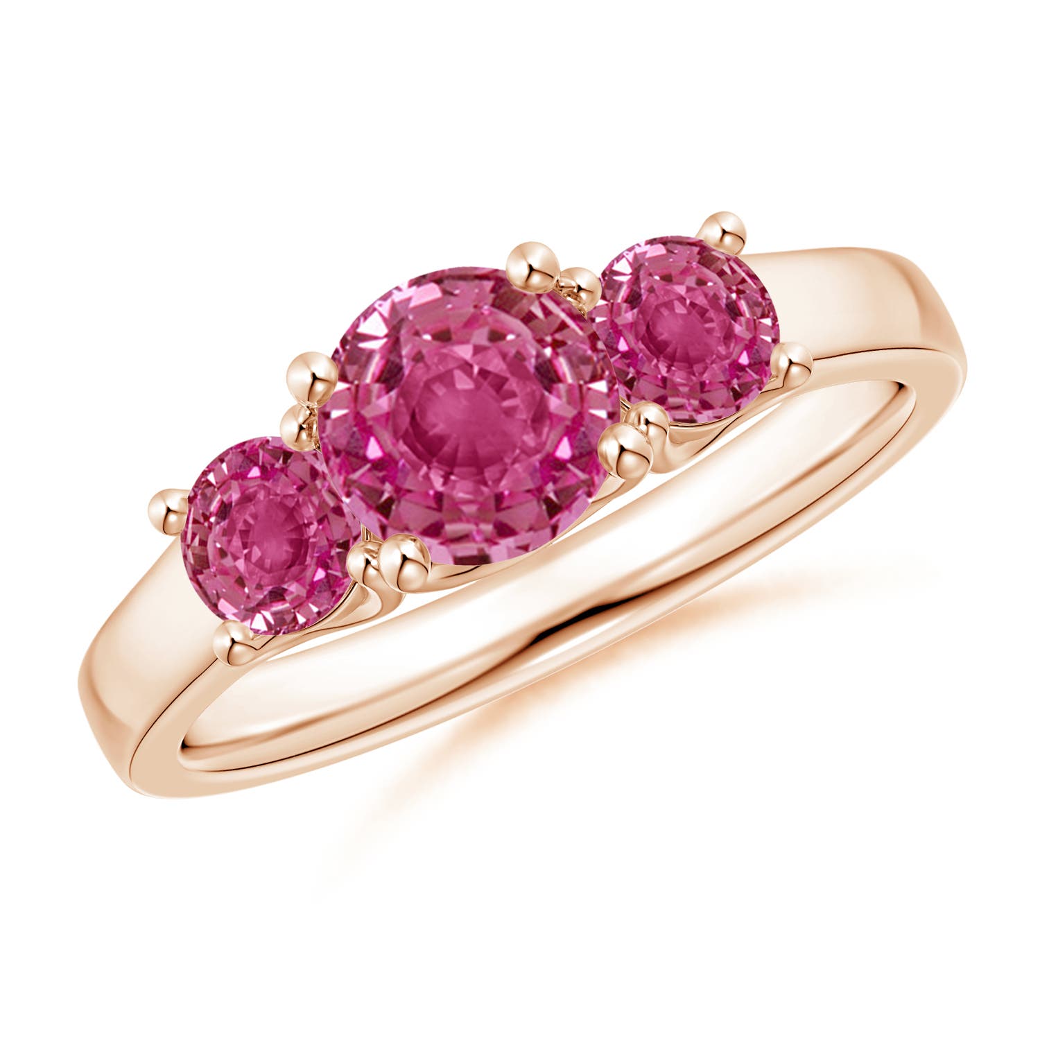 AAAA - Pink Sapphire / 1.66 CT / 14 KT Rose Gold